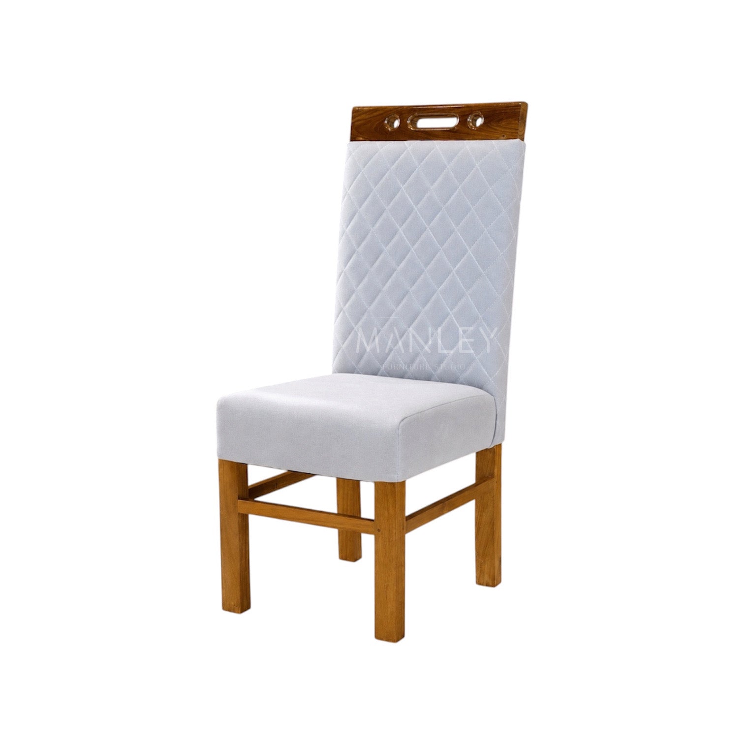 LINEA CHAIR TREATED MAHAGONY SUED FABRIC