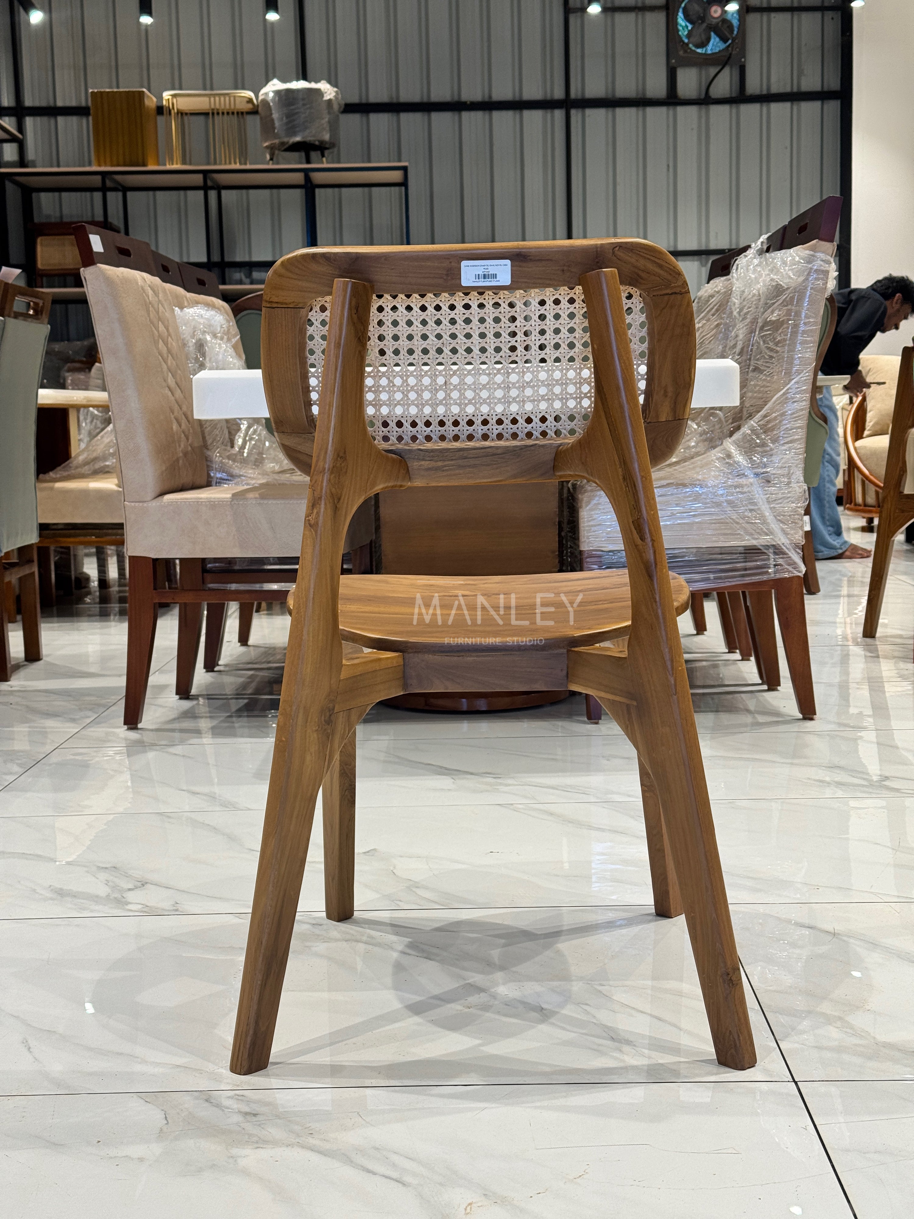 SQUARE CANE CHAIR | TEAK WOOD & NATURAL CANE