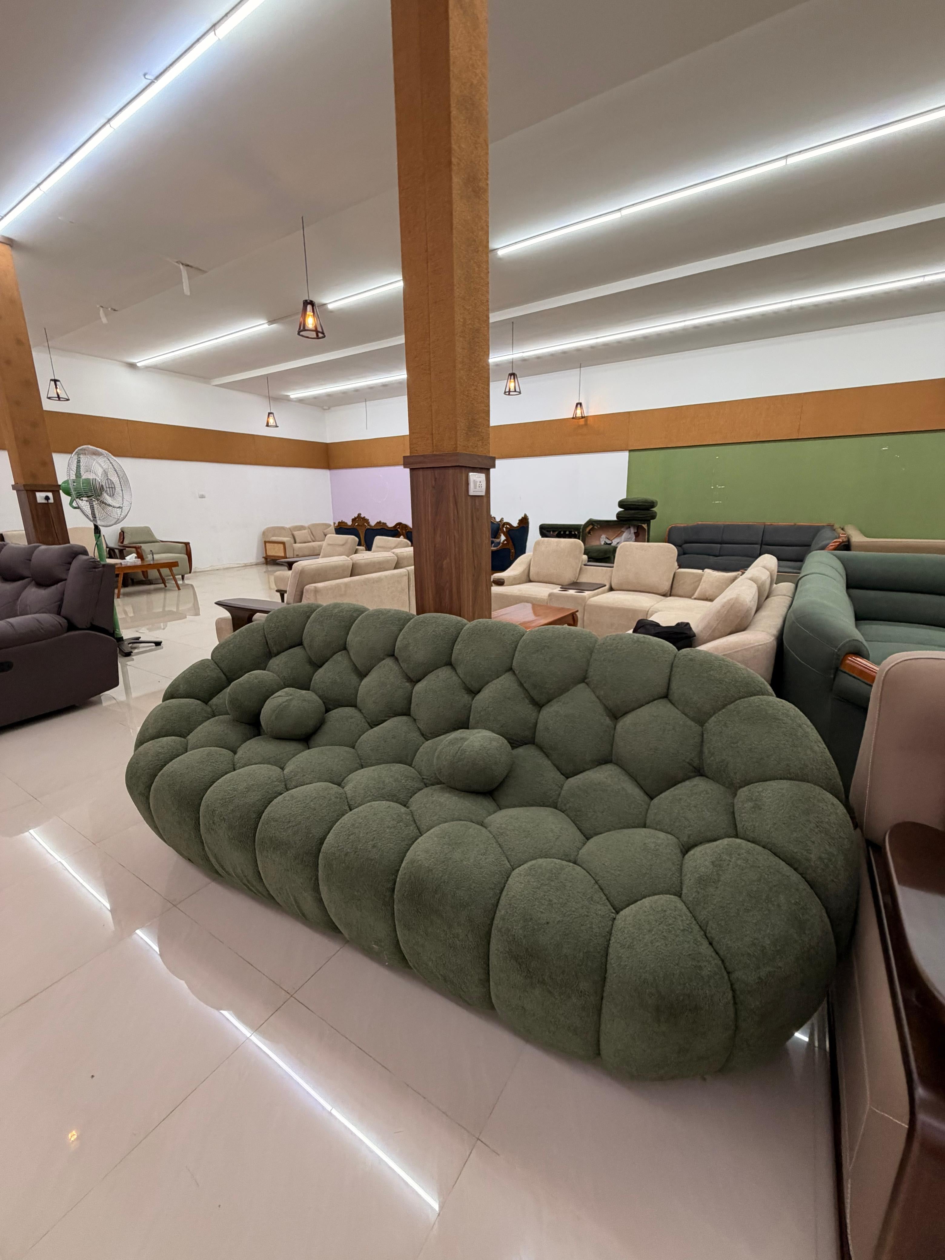 STENLLA 3+1+1 SOFASET-GREEN COLOUR-FABRIC