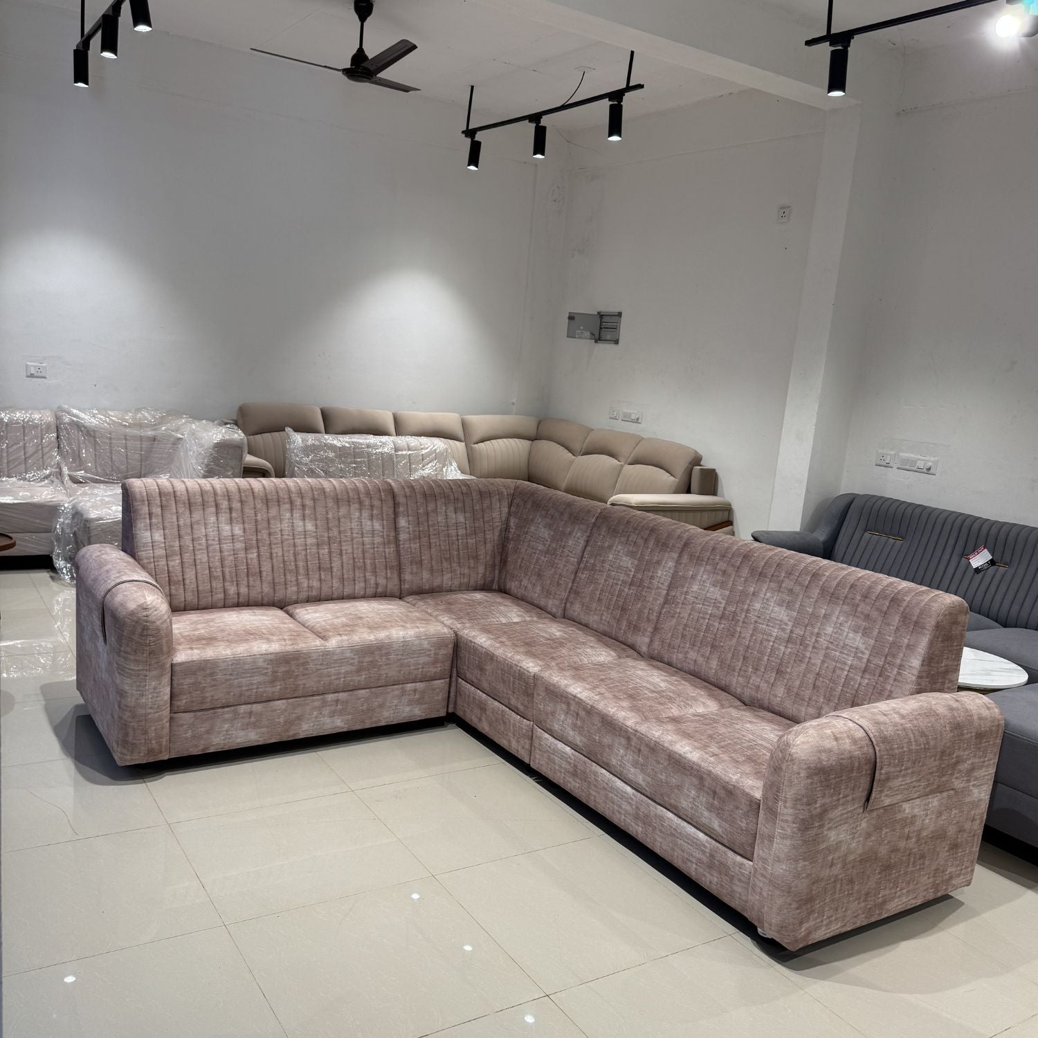 Plush 3+2 Corner Sofa – Fabric