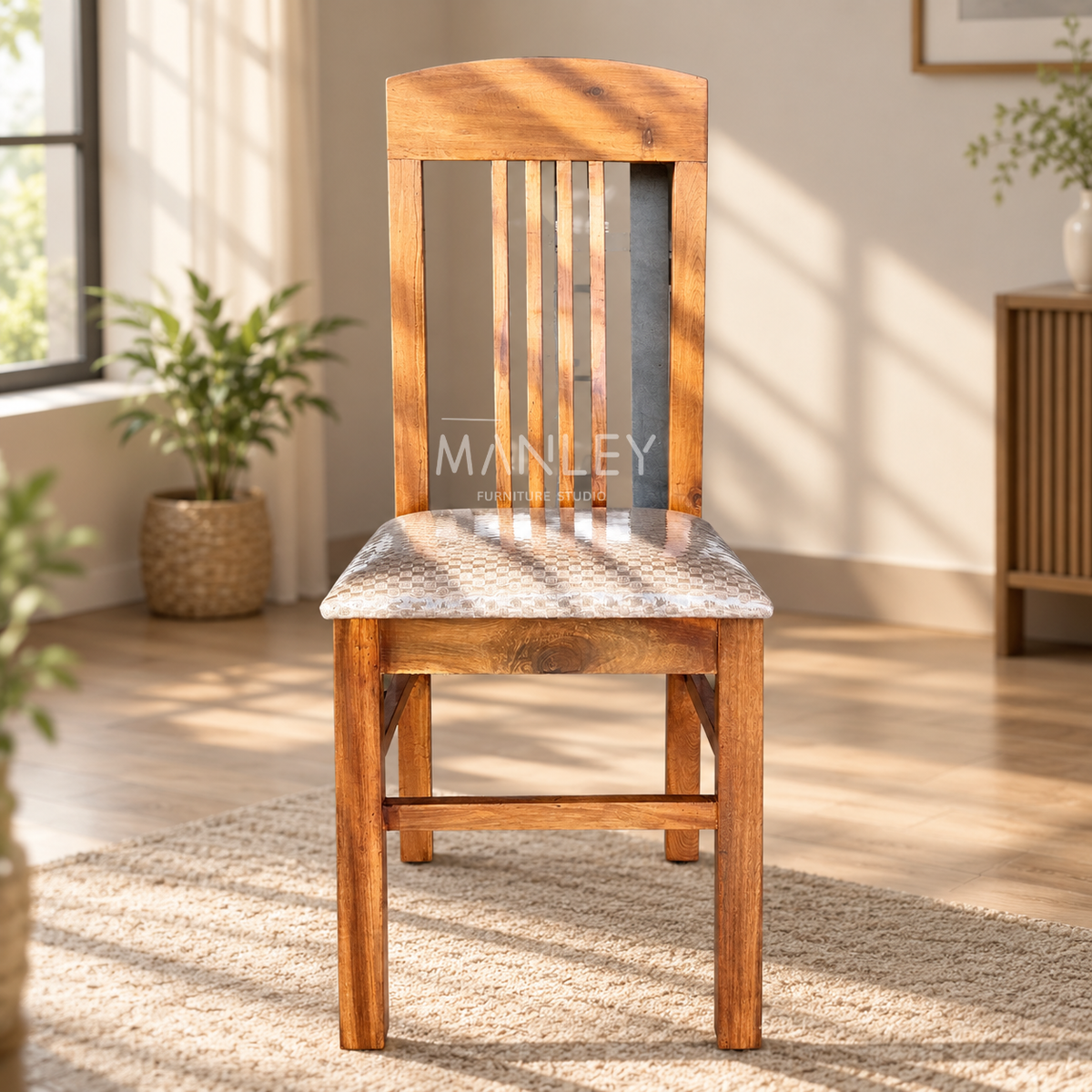ZIYON DINING CHAIR | ACACIA WOOD WITH CUSHION