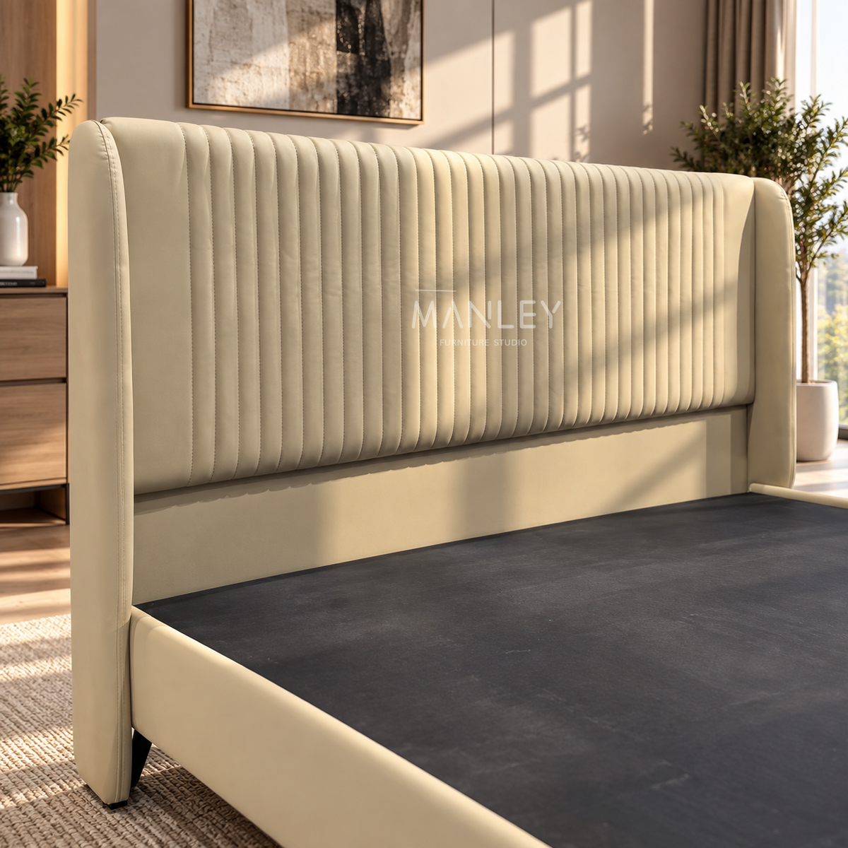 PALACE ACACIA PLY COT | CUSHION HEADBOARD | 5 FEET