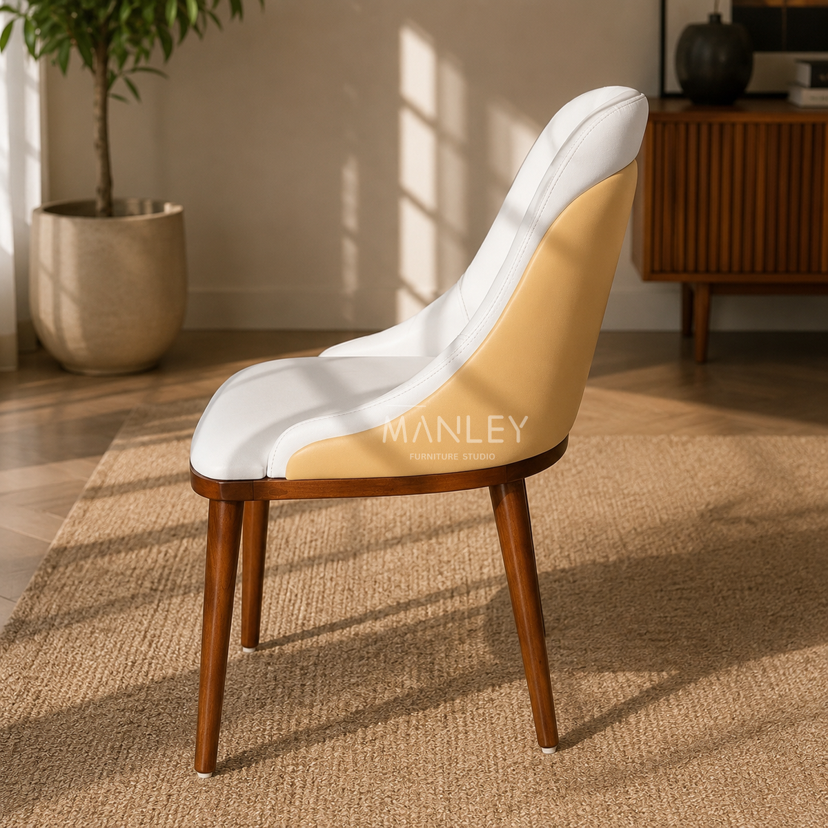 WINDSOR CHAIR | BEIGE COLOUR | SUEDE FABRIC
