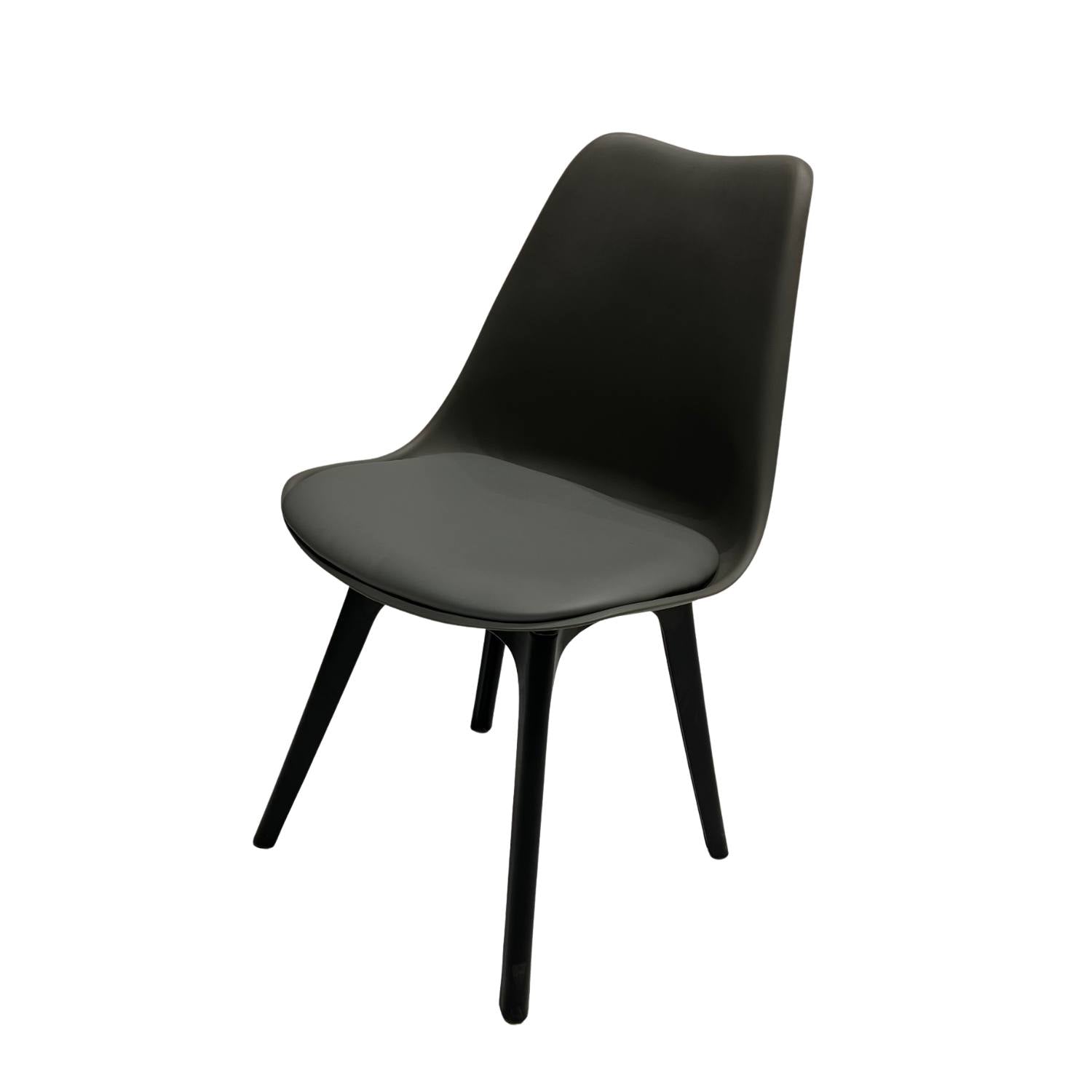 Sitout Fibre Chair with Cushion – Black