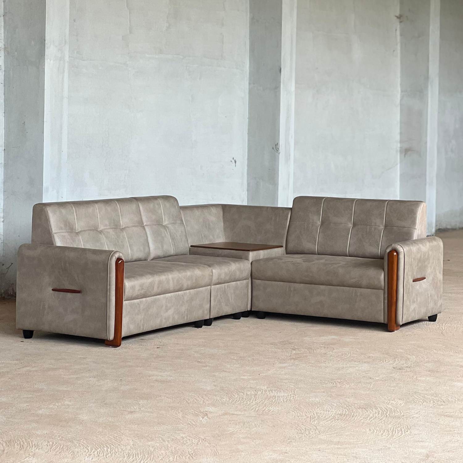 Justy Sofa Set – Treated Mahogany Frame & Premium Suede Fabric