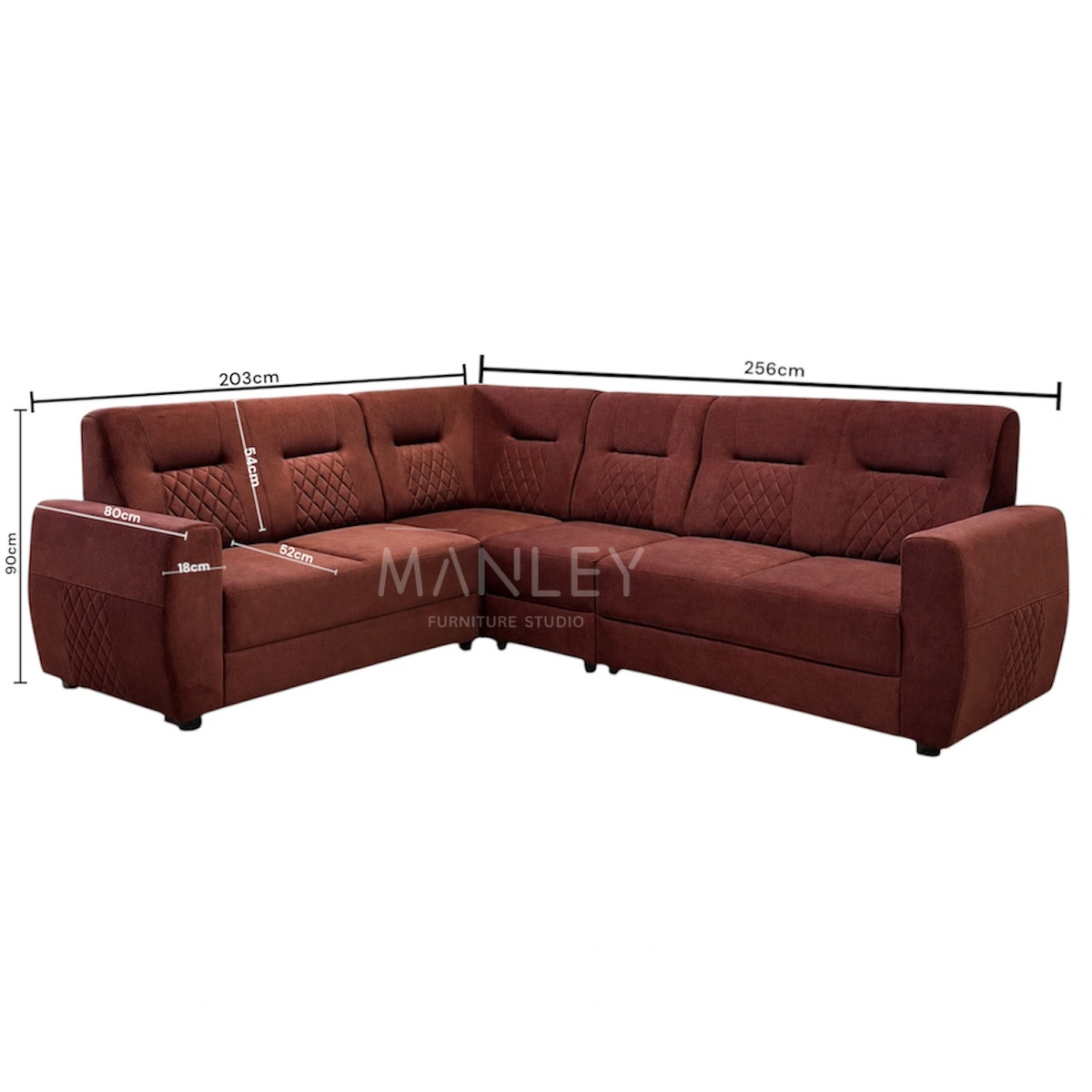 ELARA CORNER SOFA SET | SUEDE FABRIC