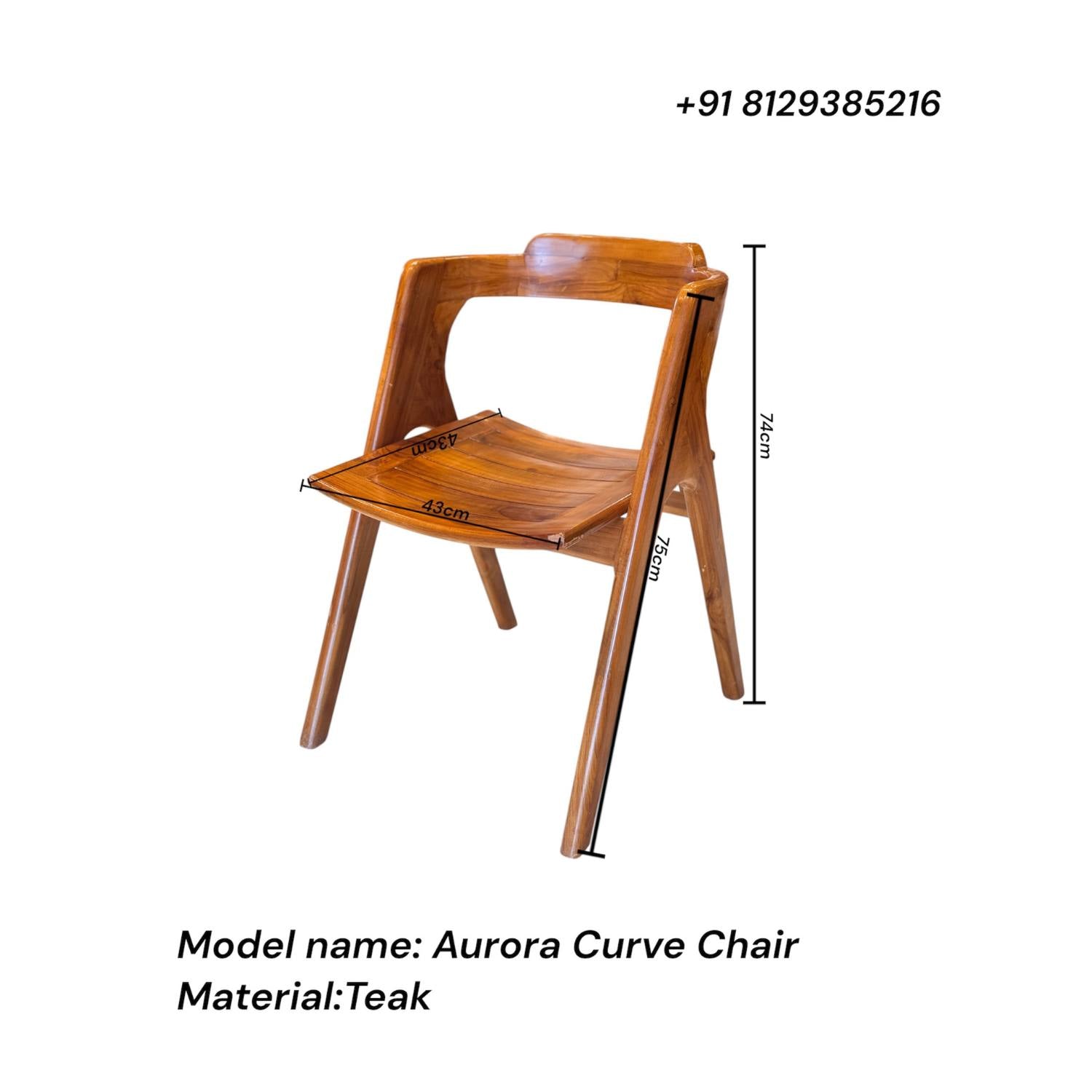 Manley Teak Chair – Solid Teak Wood | Classic & Versatile Seating