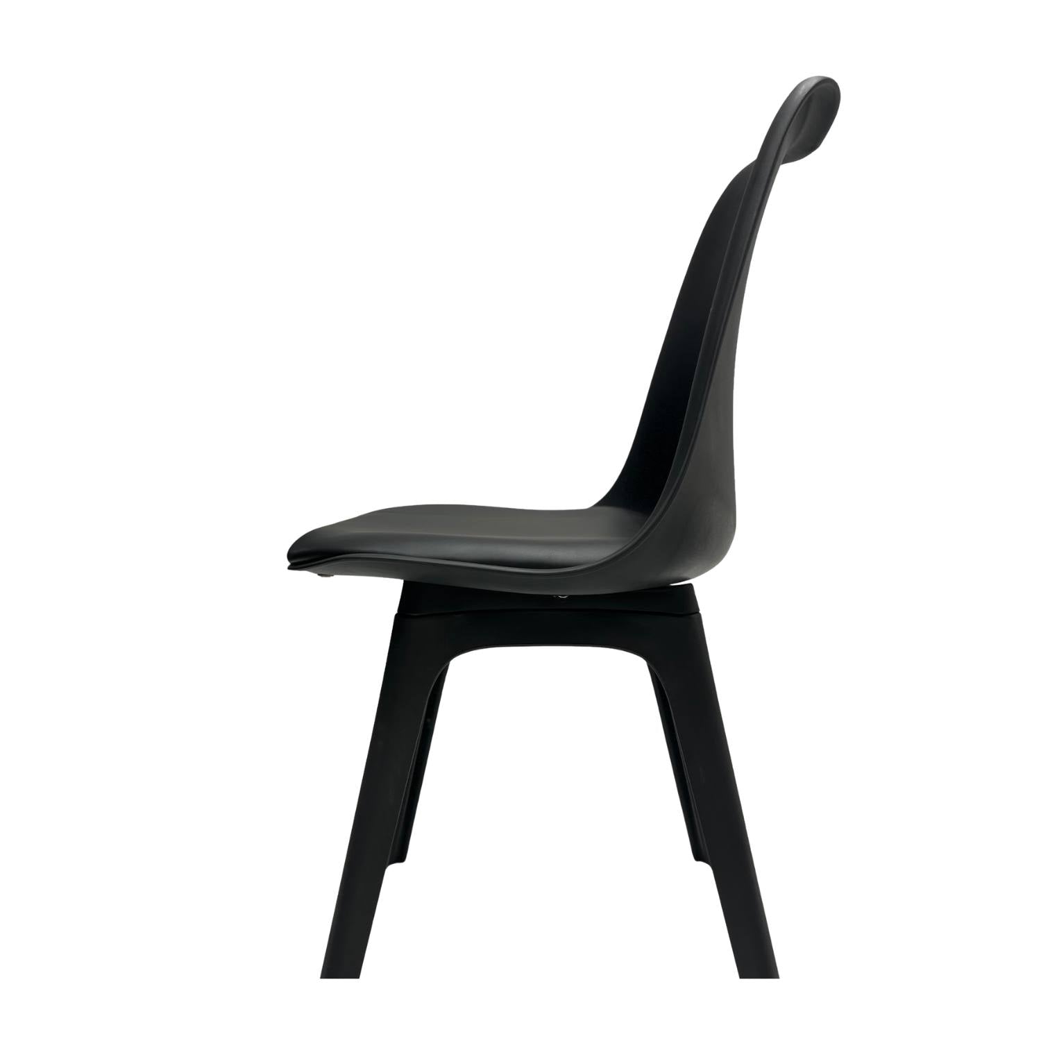 Sitout Fibre Chair with Cushion – Black