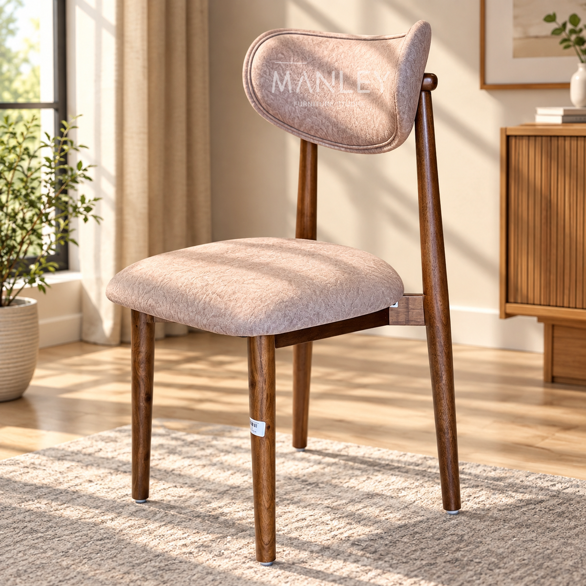 NEXA CHAIR | TREATED MAHOGANY WOOD & SUEDE FABRIC
