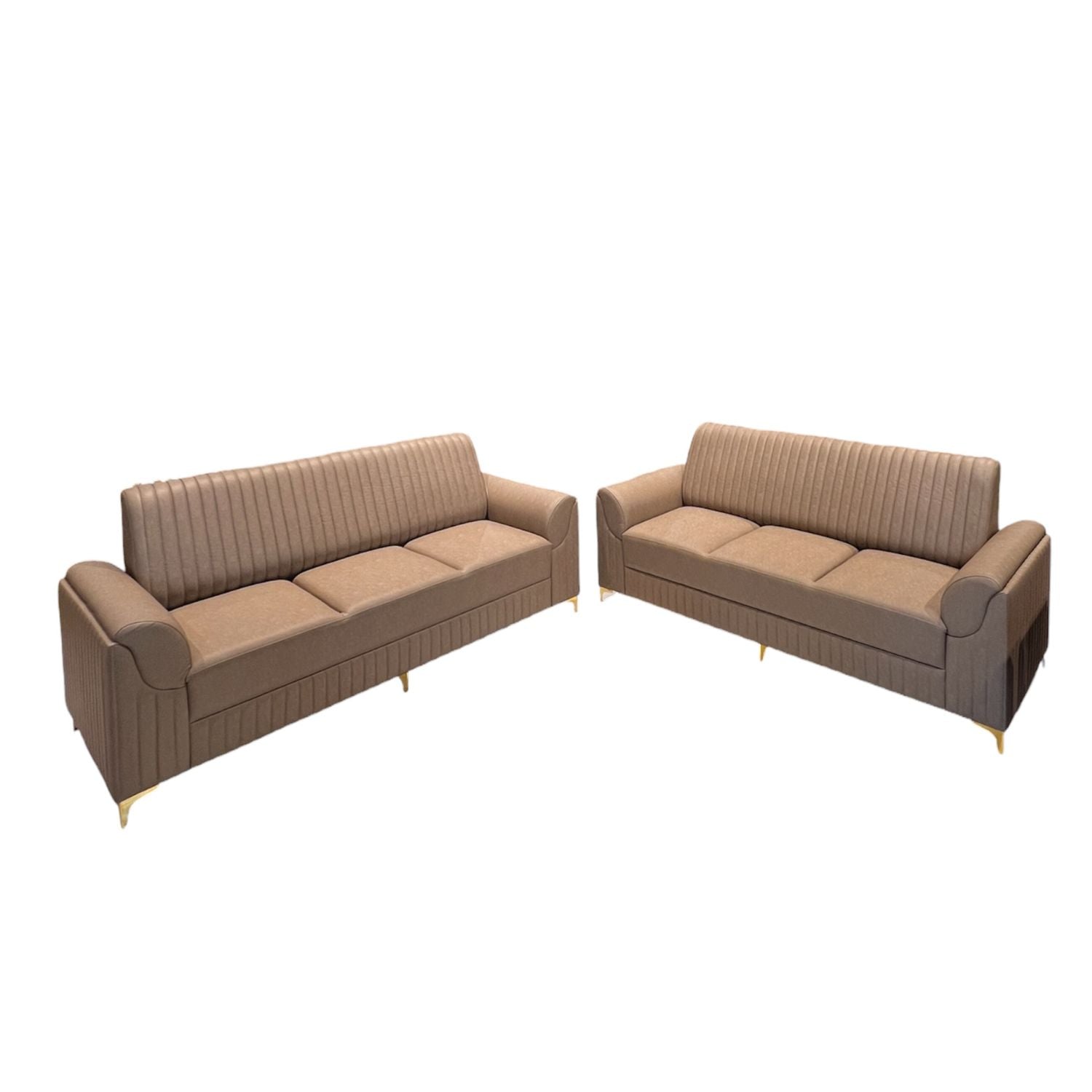 Lexus sofa 3+3 – Fabric Brown