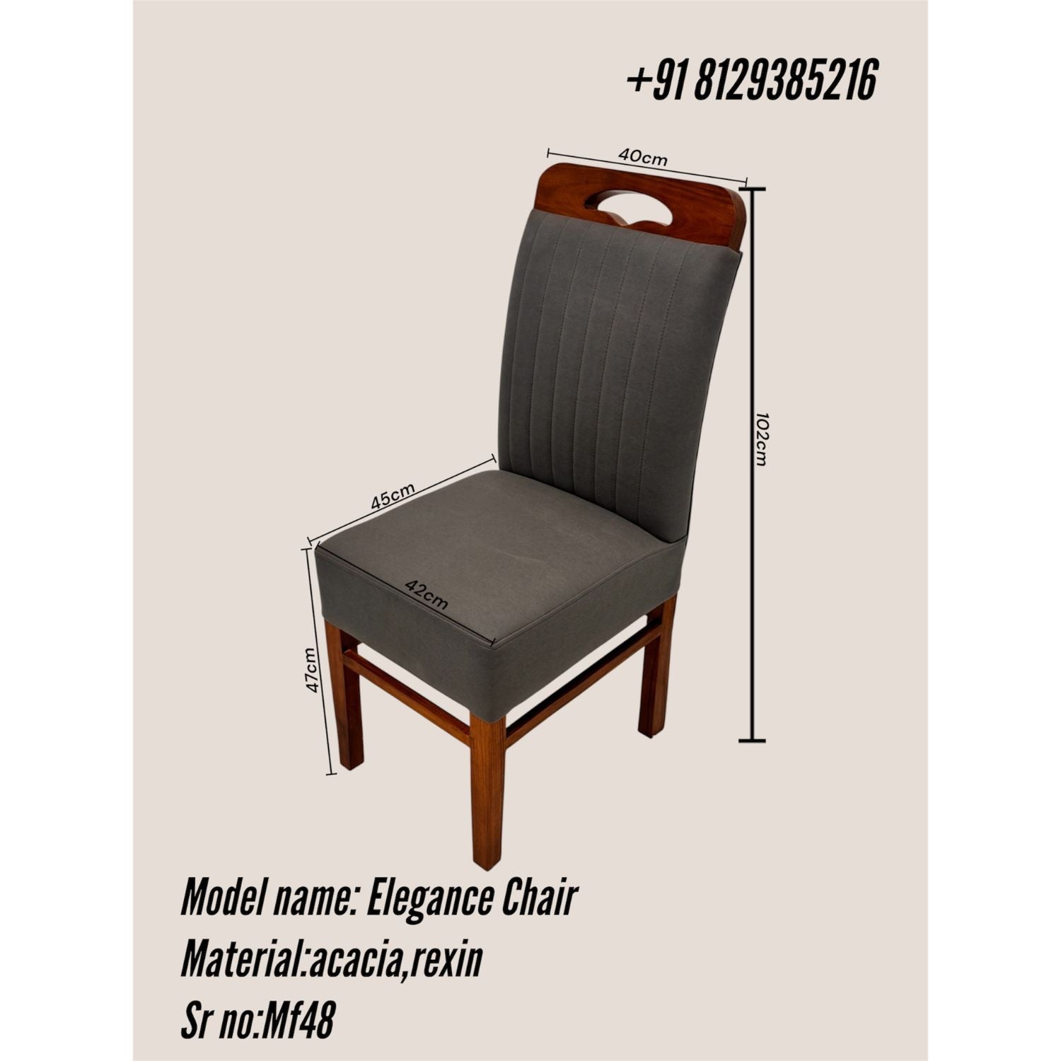 Liyer Chair – Solid Treated Mahogany Wood