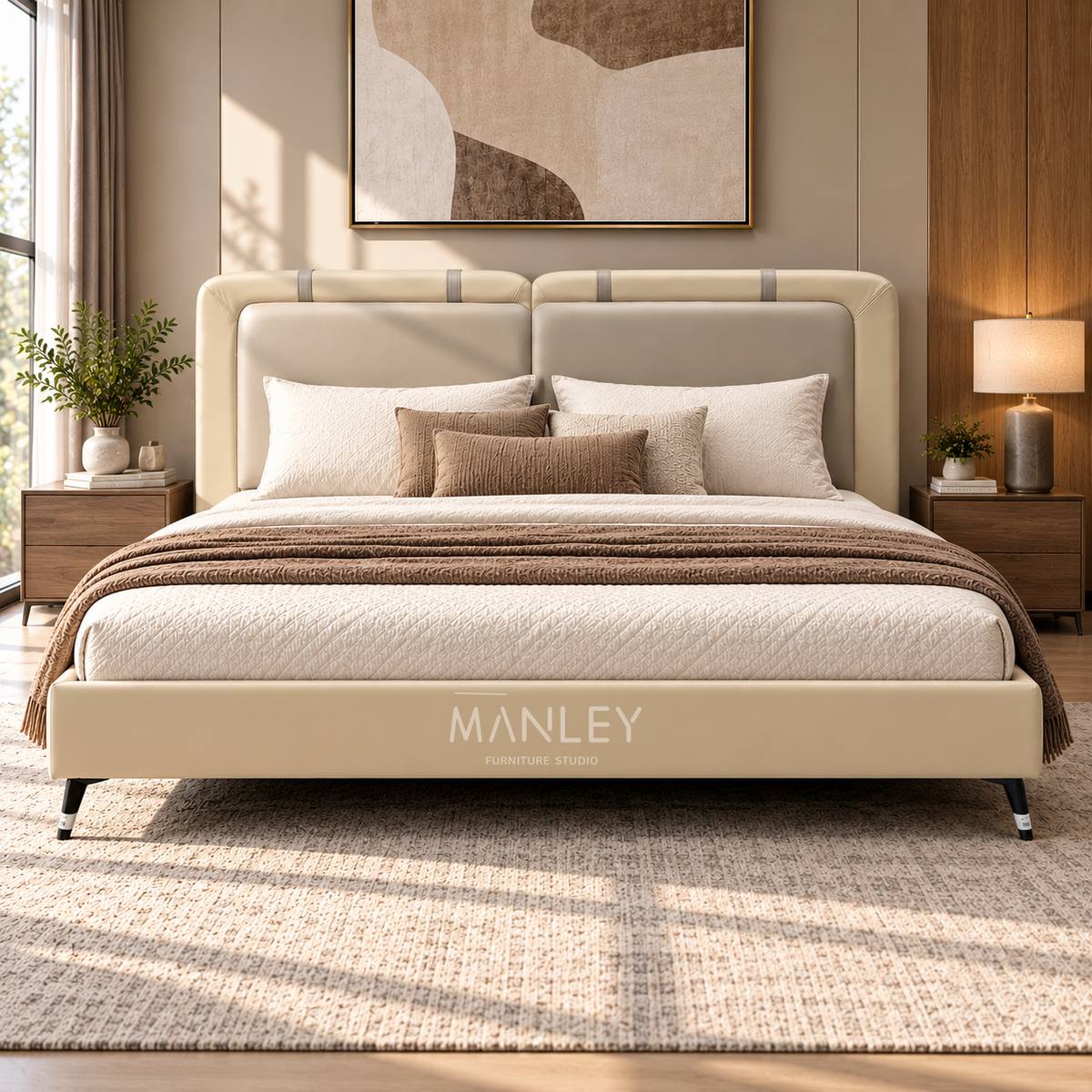 ROYAL ACACIA PLY COT | CUSHION HEADBOARD | 6 FEET
