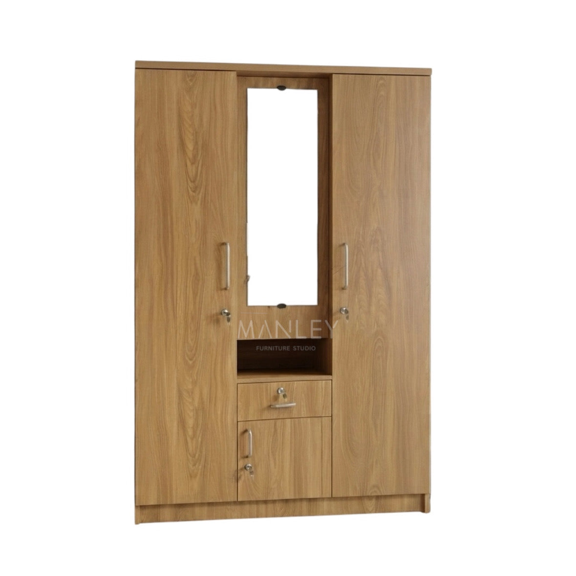 NOVA 2-DOOR WARDROBE | PARTICLE BOARD | BROWN COLOUR