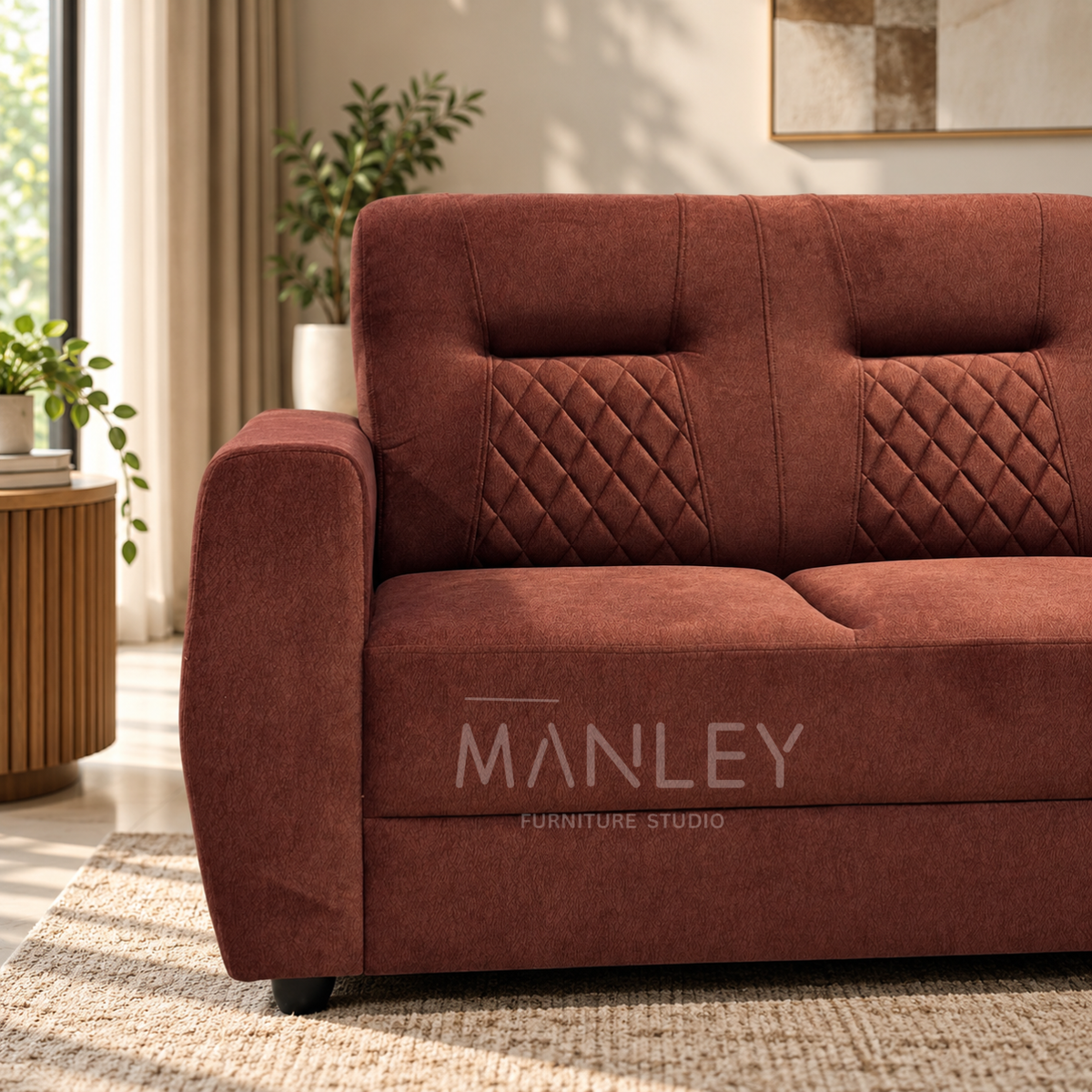 ELARA CORNER SOFA SET | SUEDE FABRIC