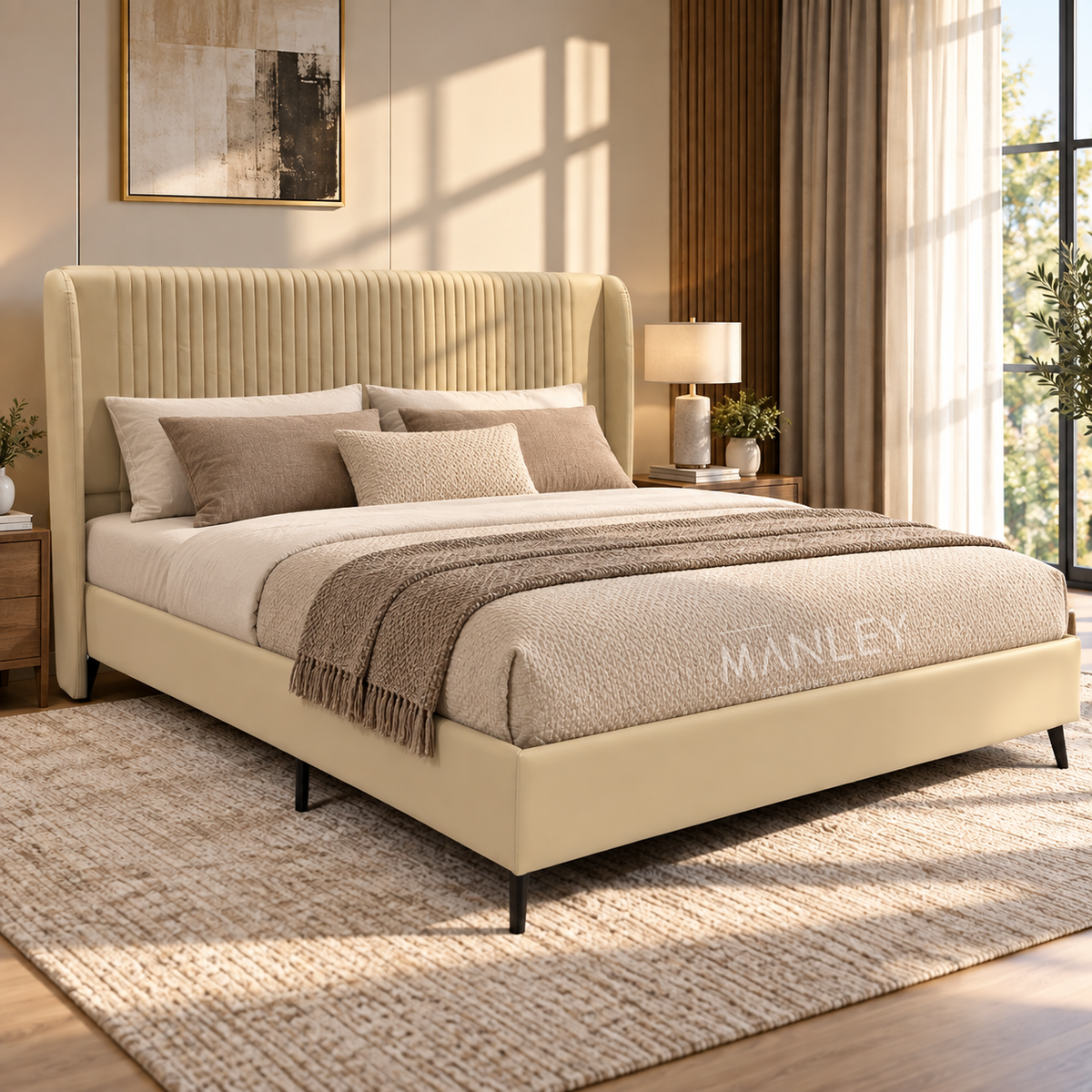 PALACE ACACIA PLY COT | CUSHION HEADBOARD | 5 FEET