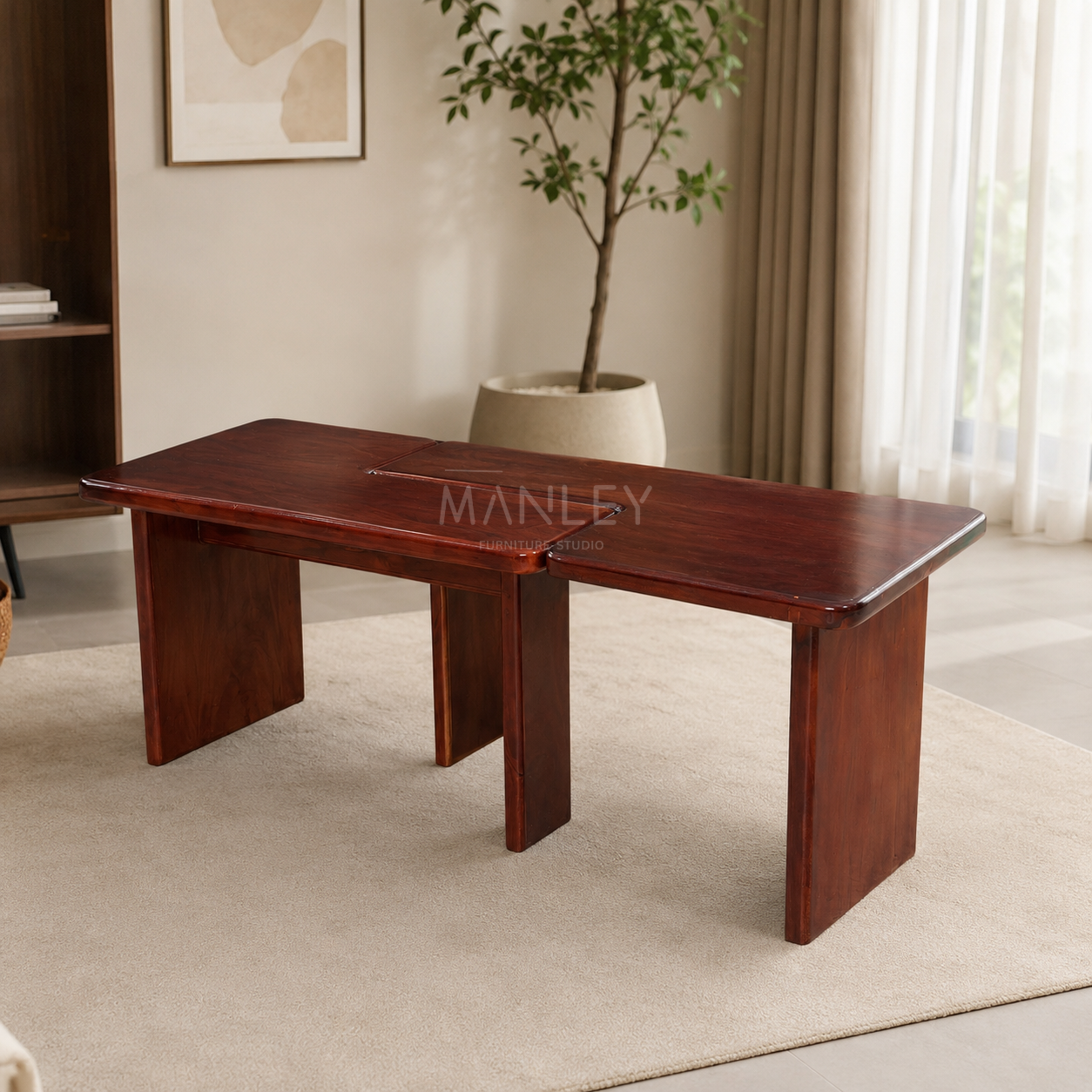 LUXE COFFEE TABLE | TREATED MAHOGANY WOOD