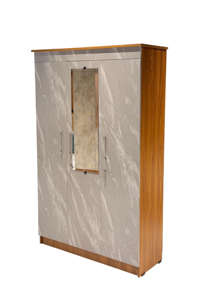 3 door wardrobe marble desighn particle board