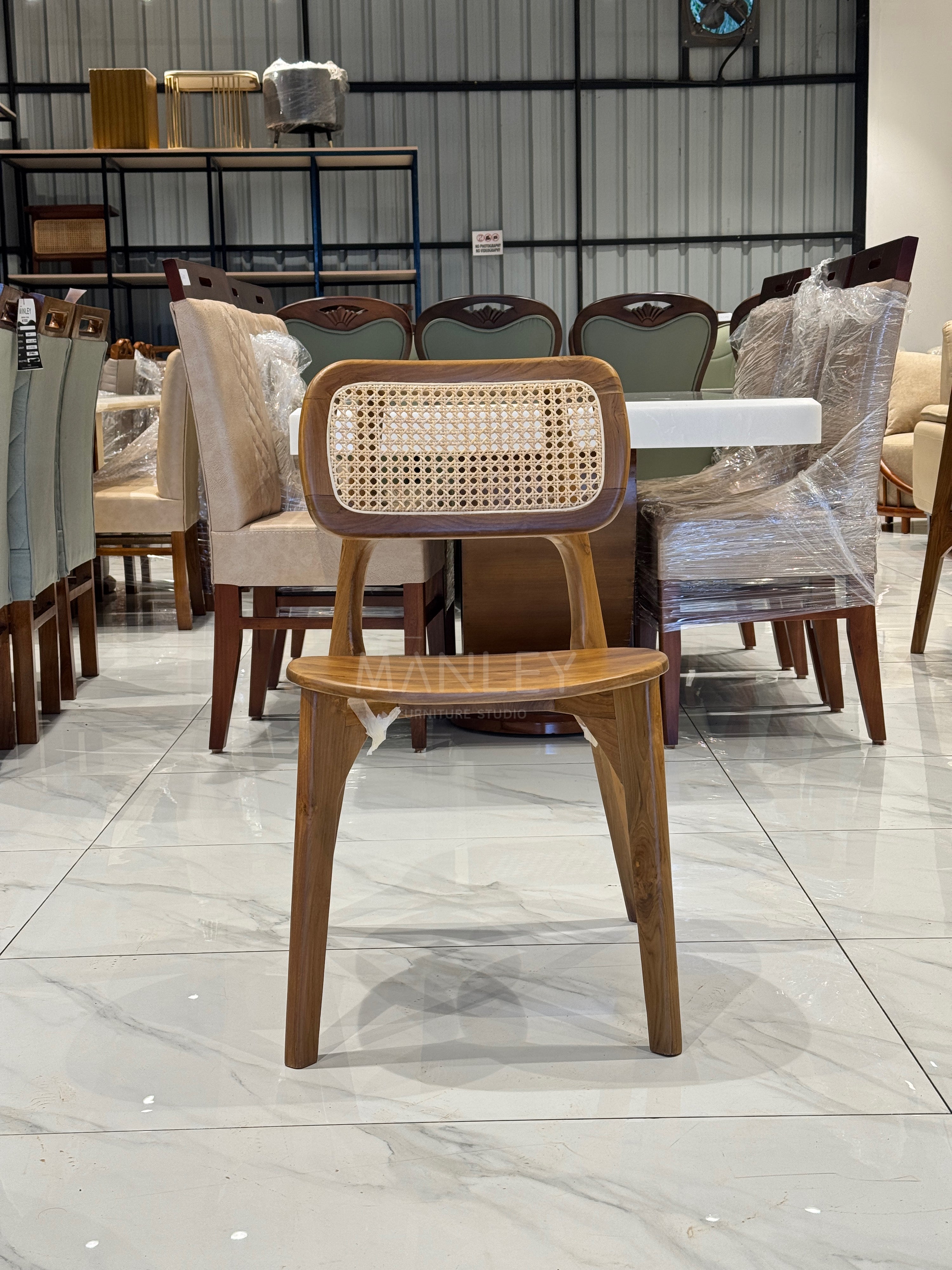 SQUARE CANE CHAIR | TEAK WOOD & NATURAL CANE