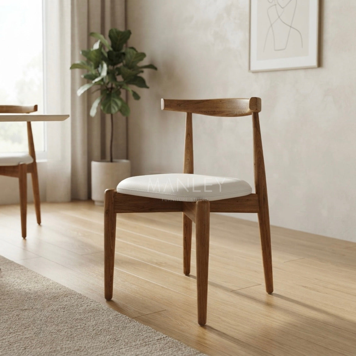 NEXUS PREMIUM CHAIR | TEAK WOOD & SUEDE FABRIC