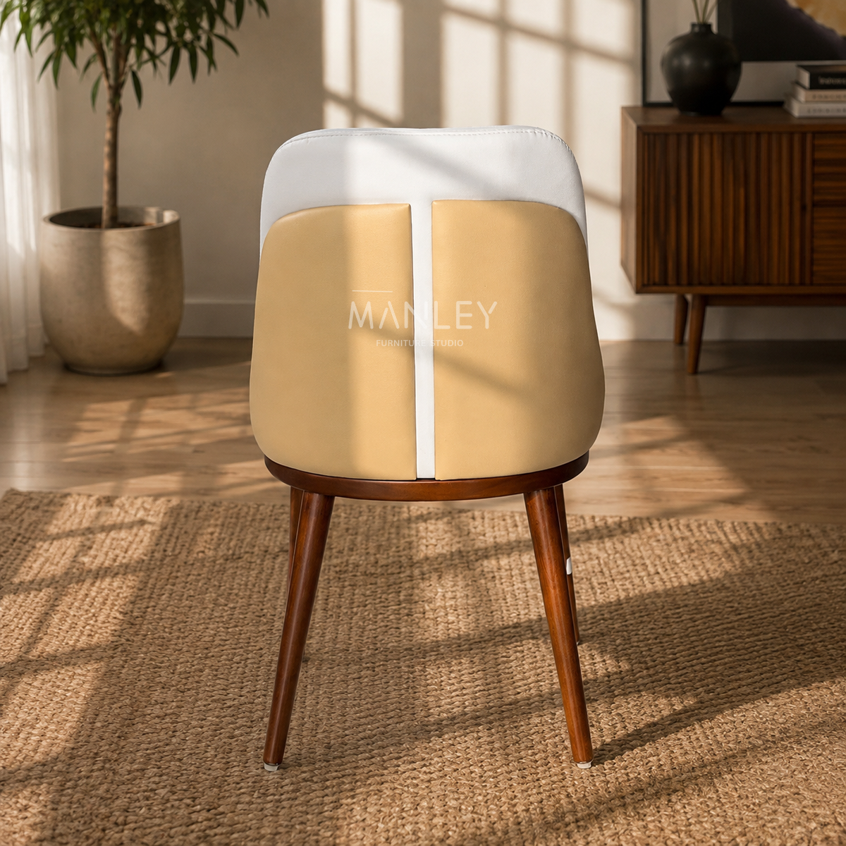 WINDSOR CHAIR | BEIGE COLOUR | SUEDE FABRIC