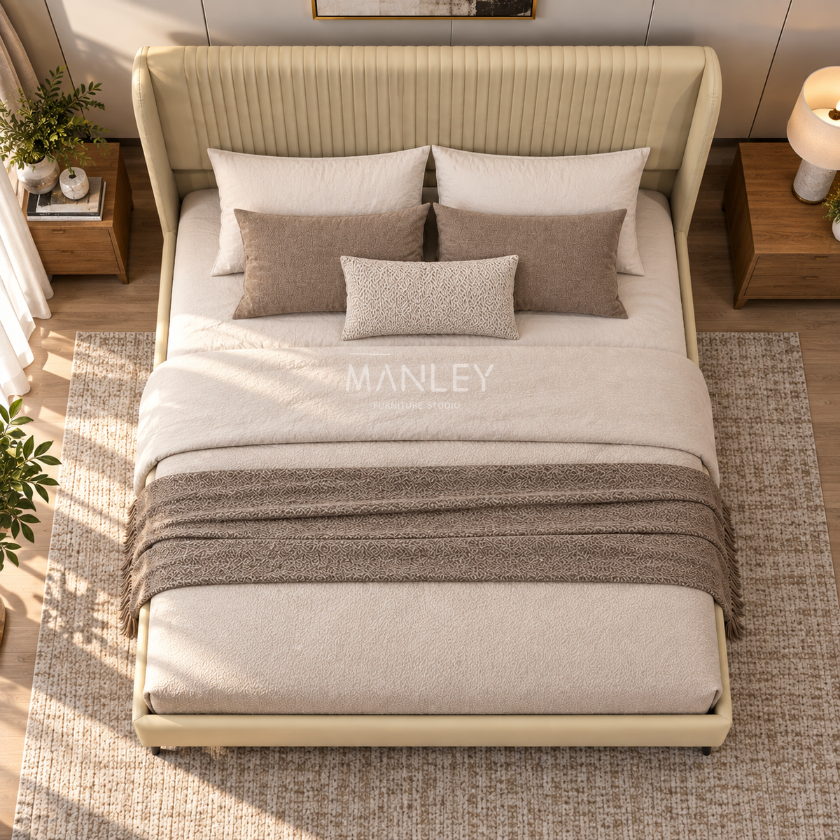 PALACE ACACIA PLY COT | CUSHION HEADBOARD | 5 FEET