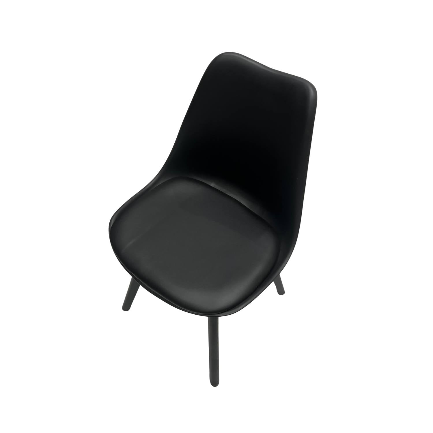Sitout Fibre Chair with Cushion – Black