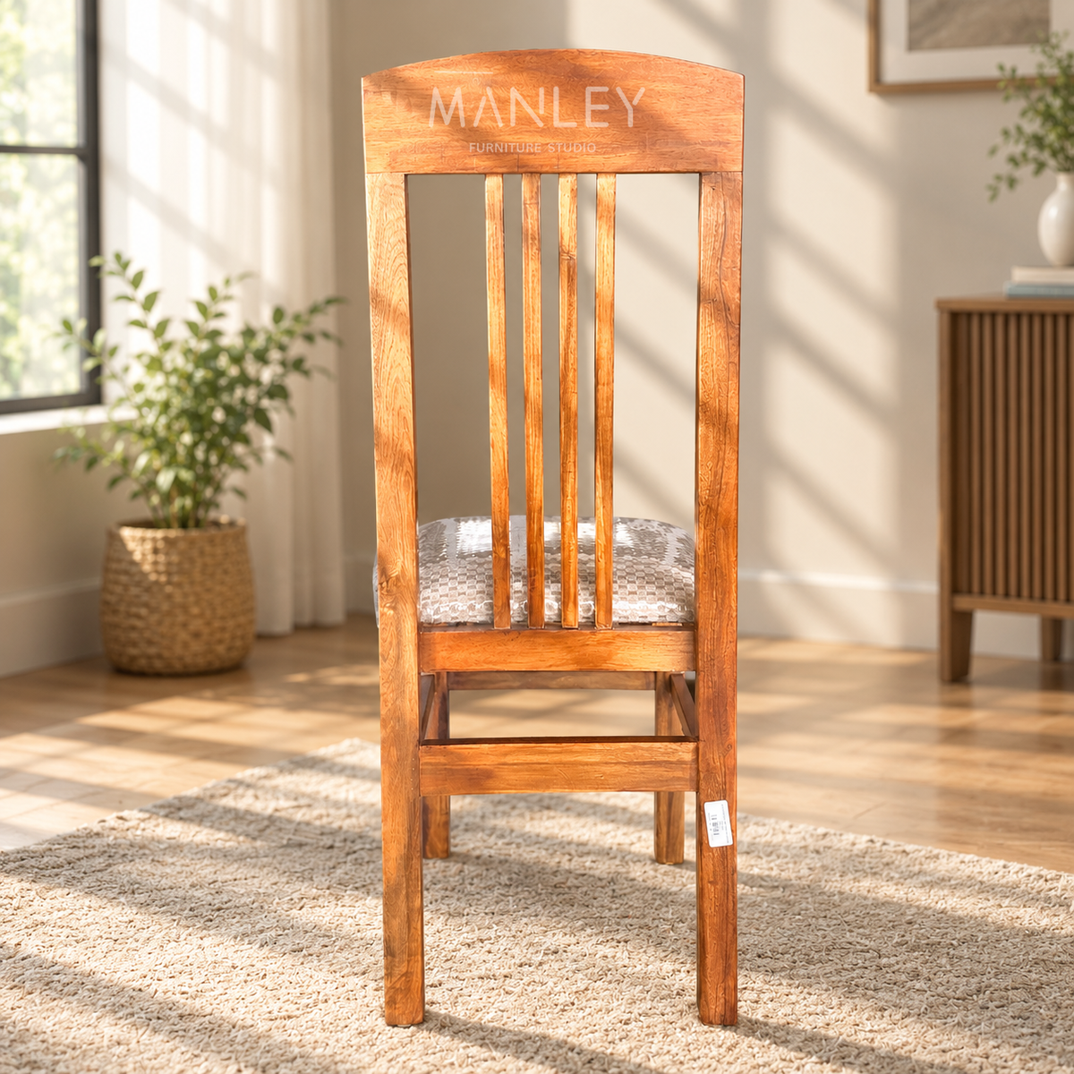 ZIYON DINING CHAIR | ACACIA WOOD WITH CUSHION