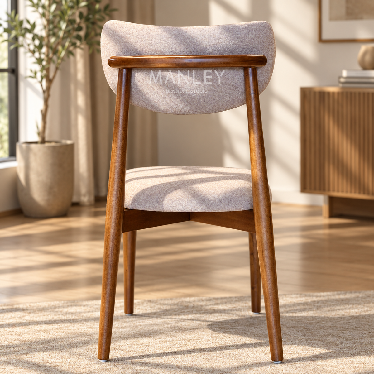NEXA CHAIR | TREATED MAHOGANY WOOD & SUEDE FABRIC
