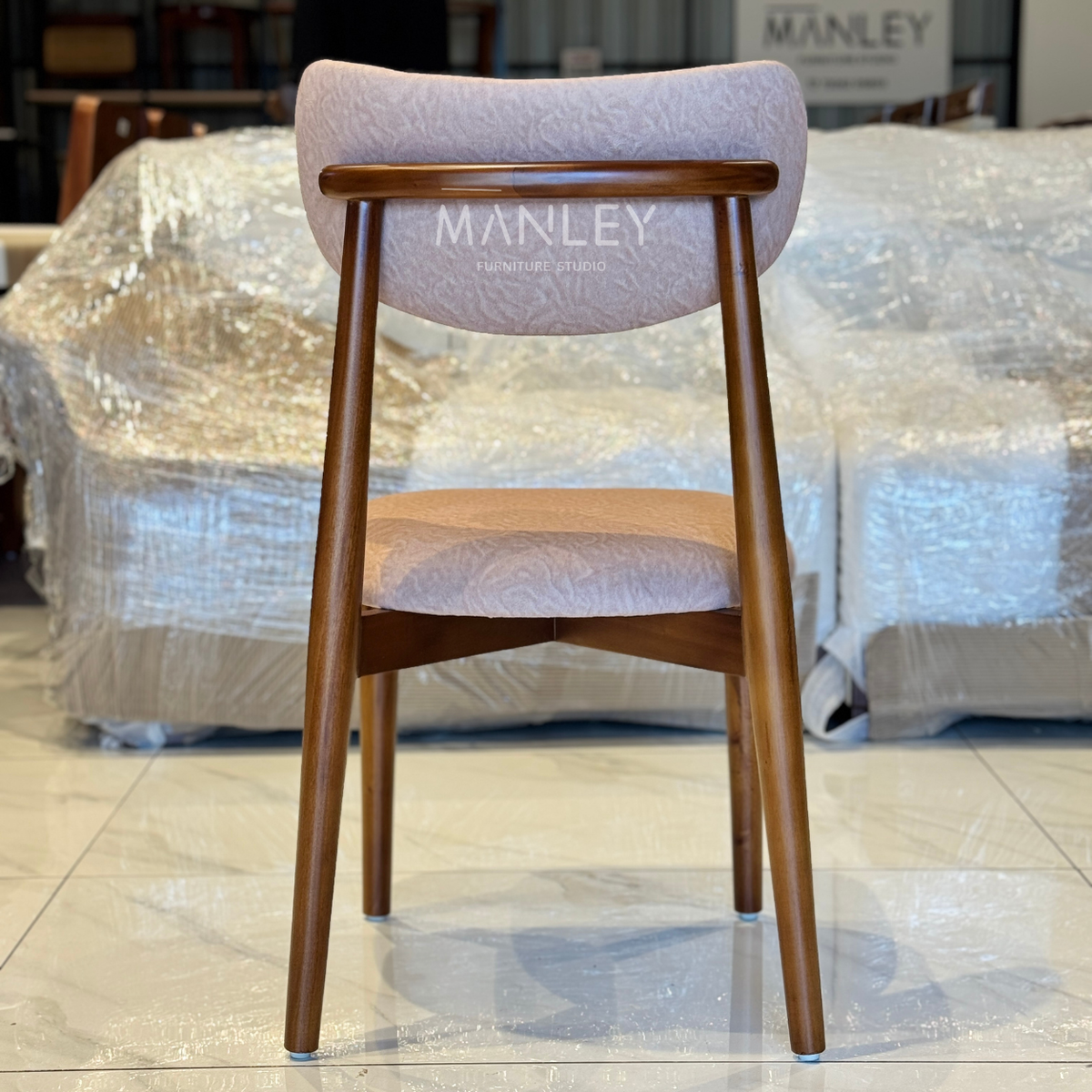 NEXA CHAIR | TREATED MAHOGANY WOOD & SUEDE FABRIC