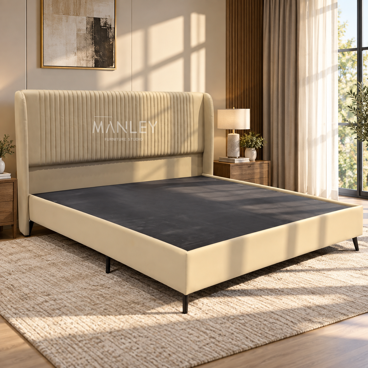 PALACE ACACIA PLY COT | CUSHION HEADBOARD | 5 FEET