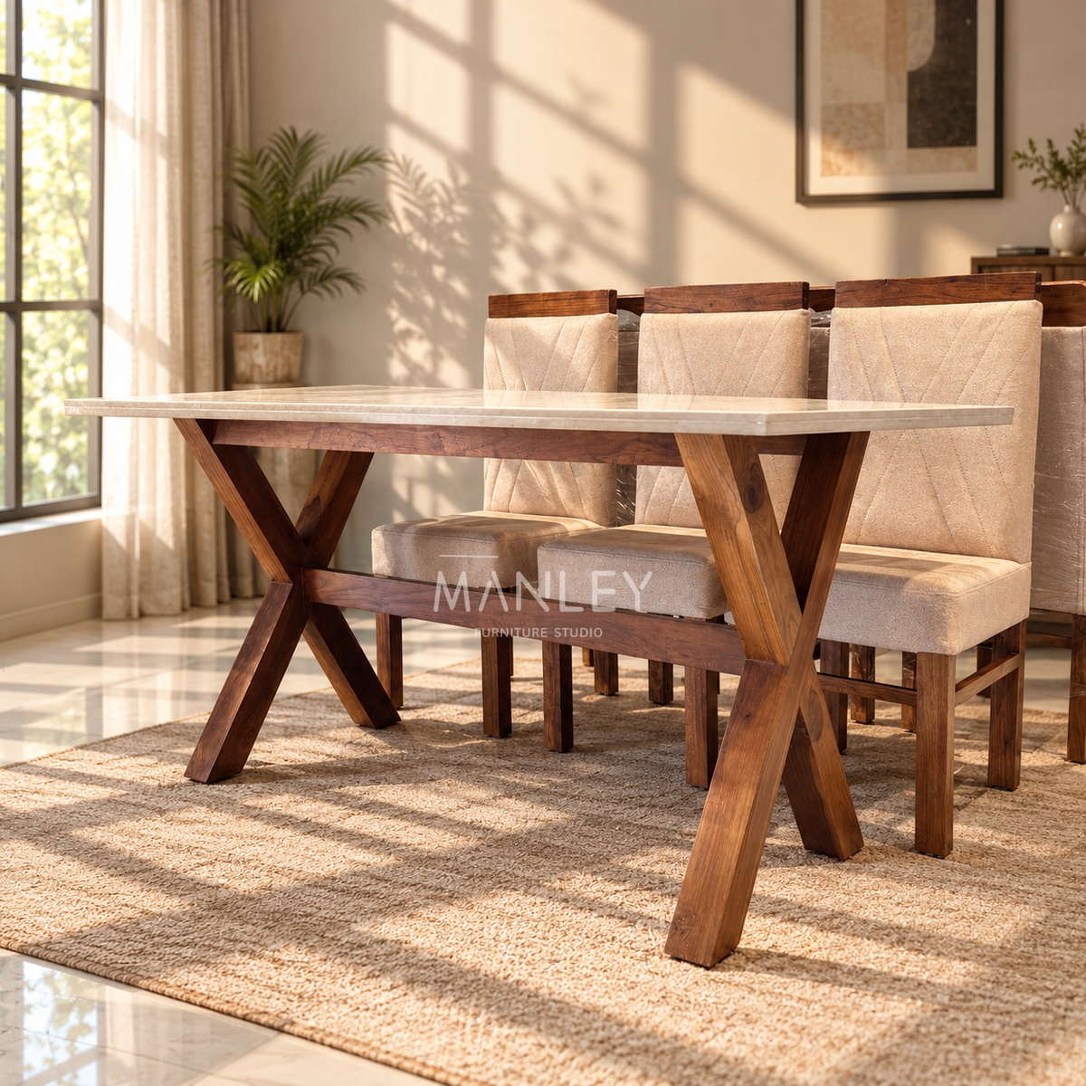URBAN DINING TABLE SET | TEAK WOOD