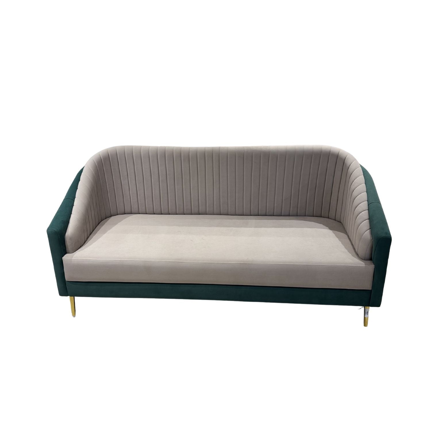 Dual Template Sofa – Fabric Green And Off White