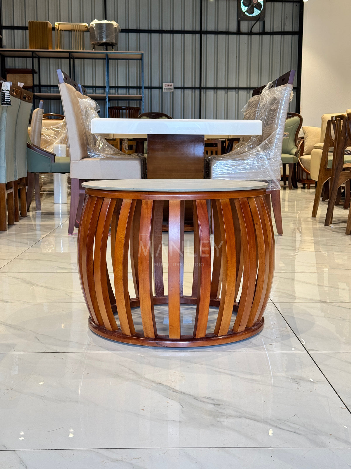 CLOT TEA POY | TREATED MAHAGONY WOOD