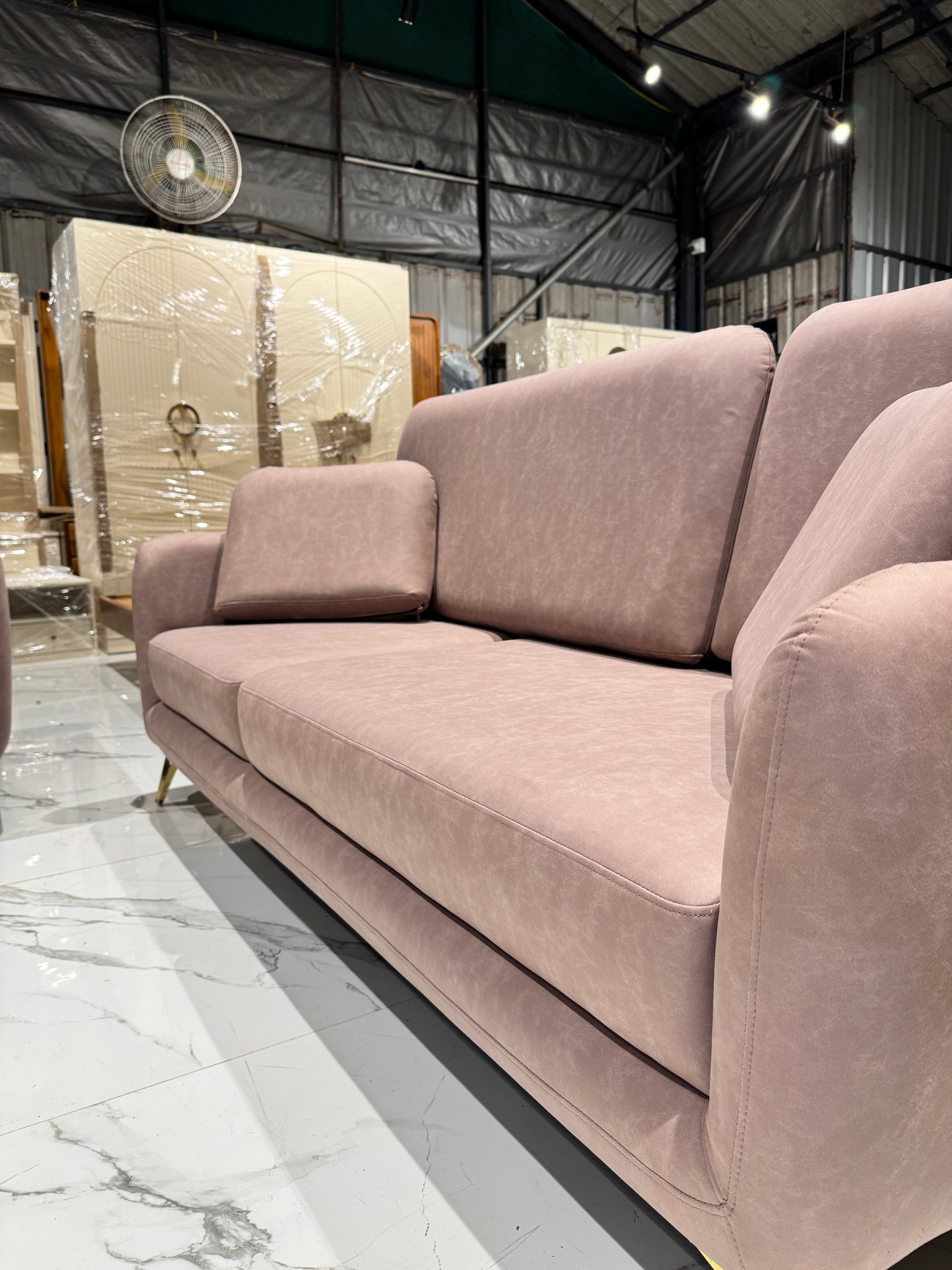 VELVON 3+3 SOFASET-ACACIA WOOD WITH FABRIC