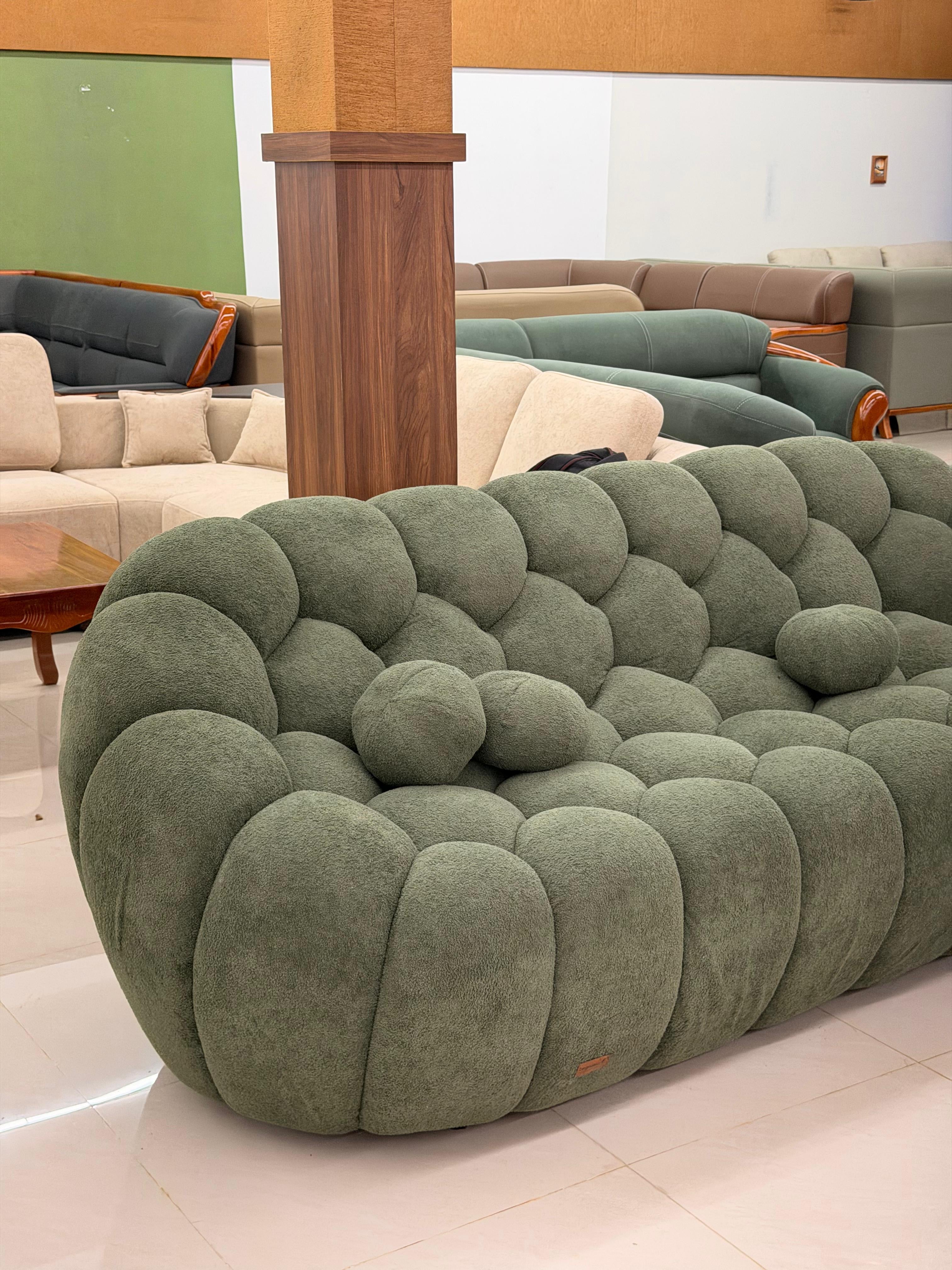 STENLLA 3+1+1 SOFASET-GREEN COLOUR-FABRIC