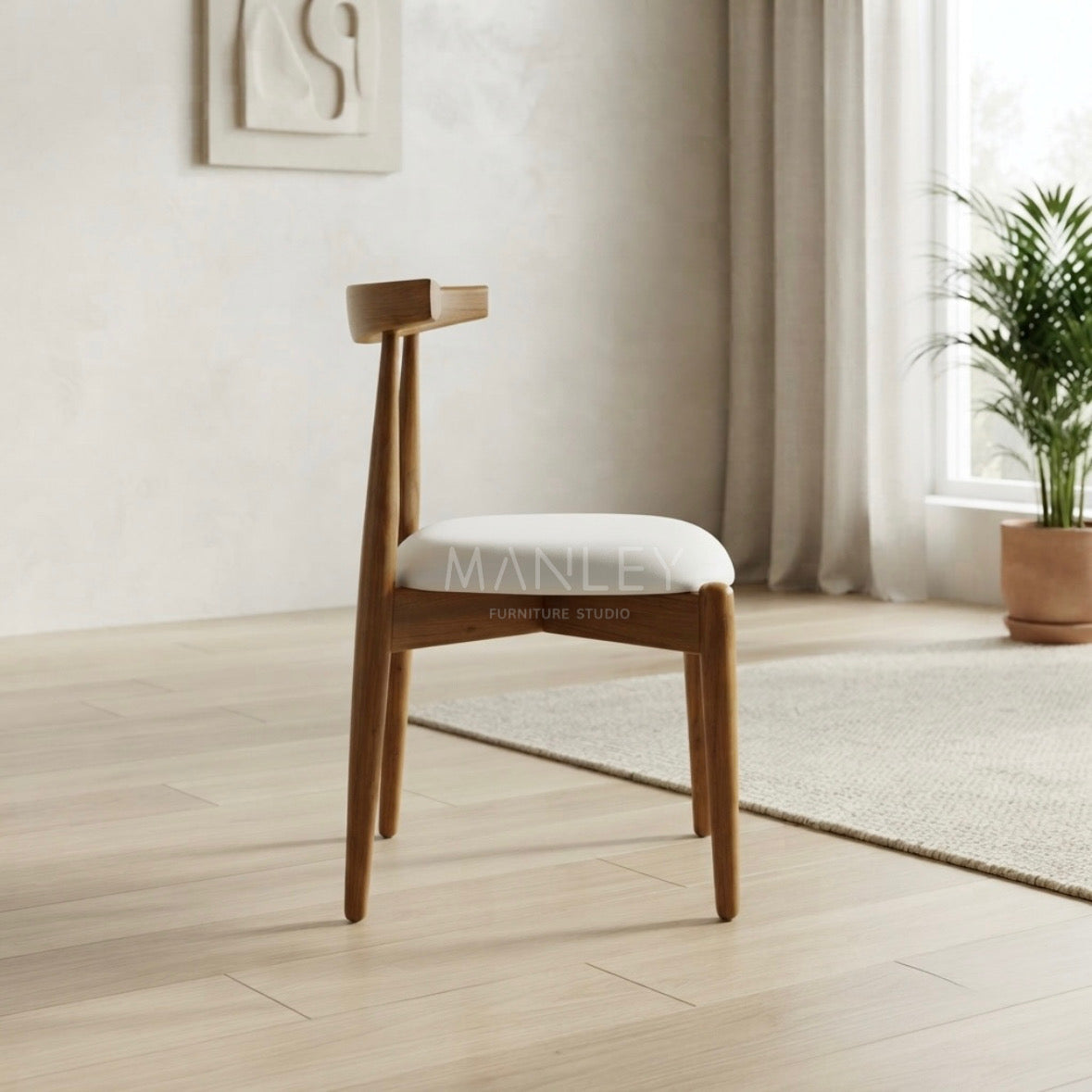 NEXUS PREMIUM CHAIR | TEAK WOOD & SUEDE FABRIC