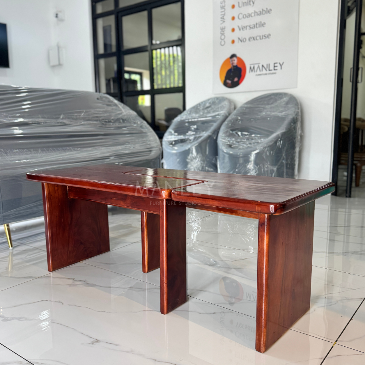 LUXE COFFEE TABLE | TREATED MAHOGANY WOOD
