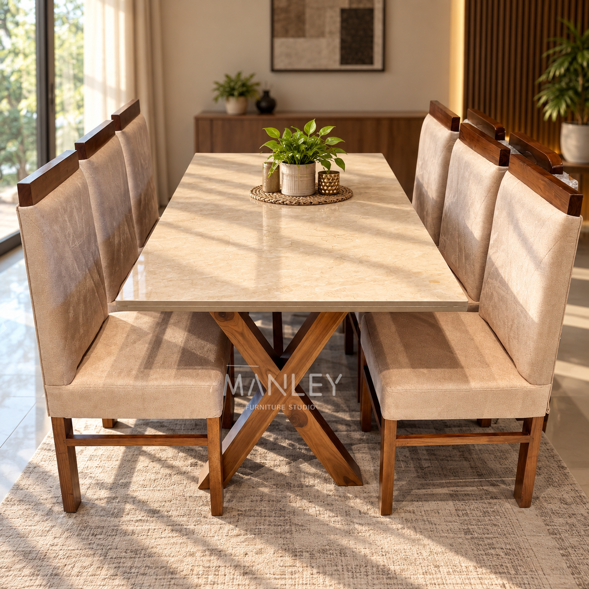 URBAN DINING TABLE SET | TEAK WOOD