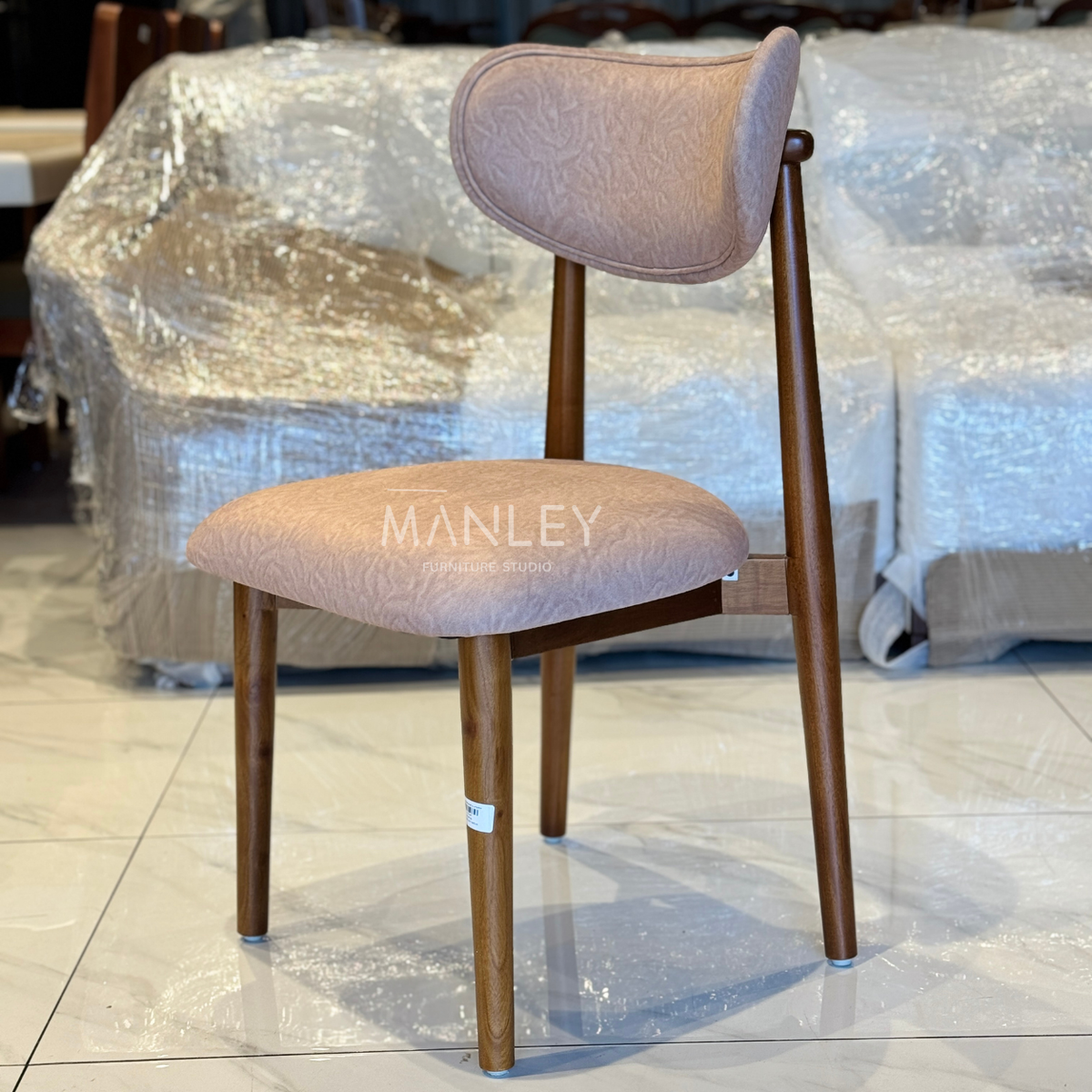 NEXA CHAIR | TREATED MAHOGANY WOOD & SUEDE FABRIC