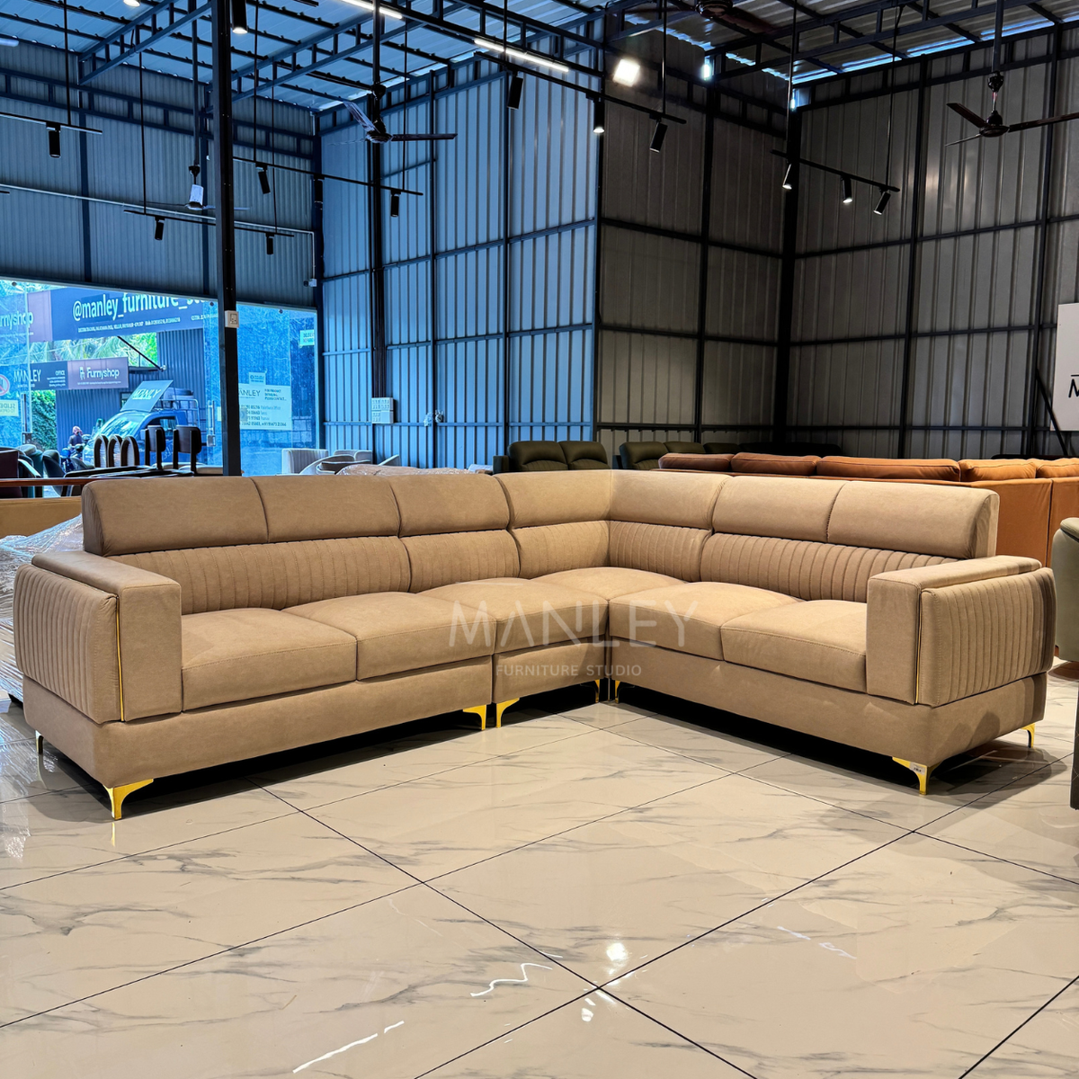 AVALON CORNER SOFA SET | SUEDE FABRIC