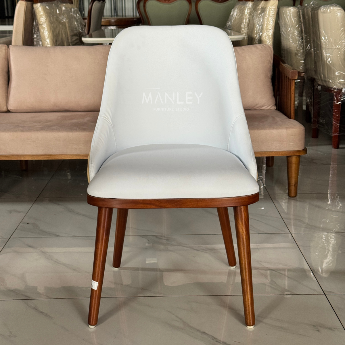 WINDSOR CHAIR | BEIGE COLOUR | SUEDE FABRIC