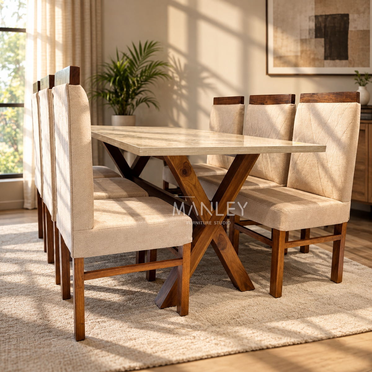 URBAN DINING TABLE SET | TEAK WOOD