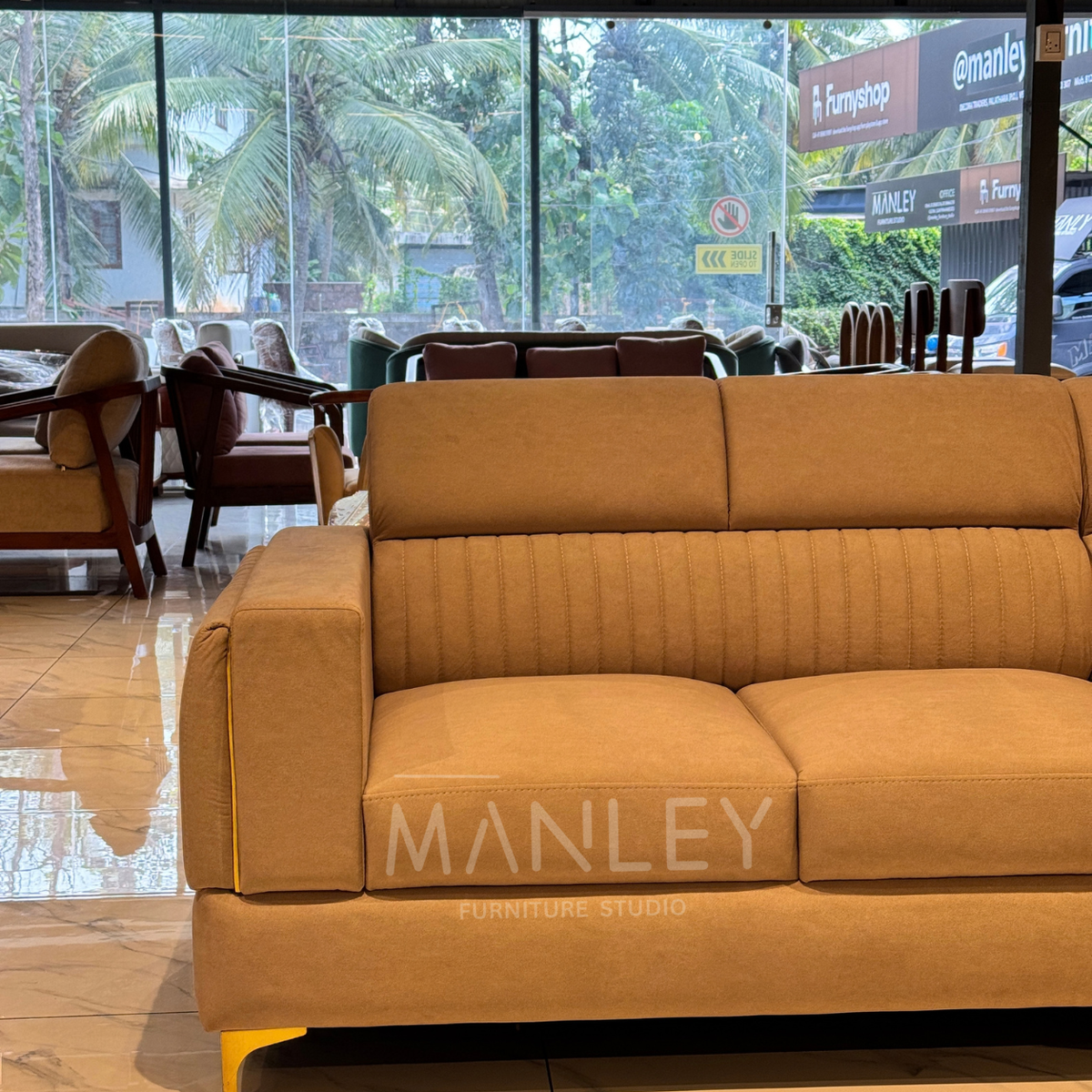 AVALON CORNER SOFA SET | SUEDE FABRIC