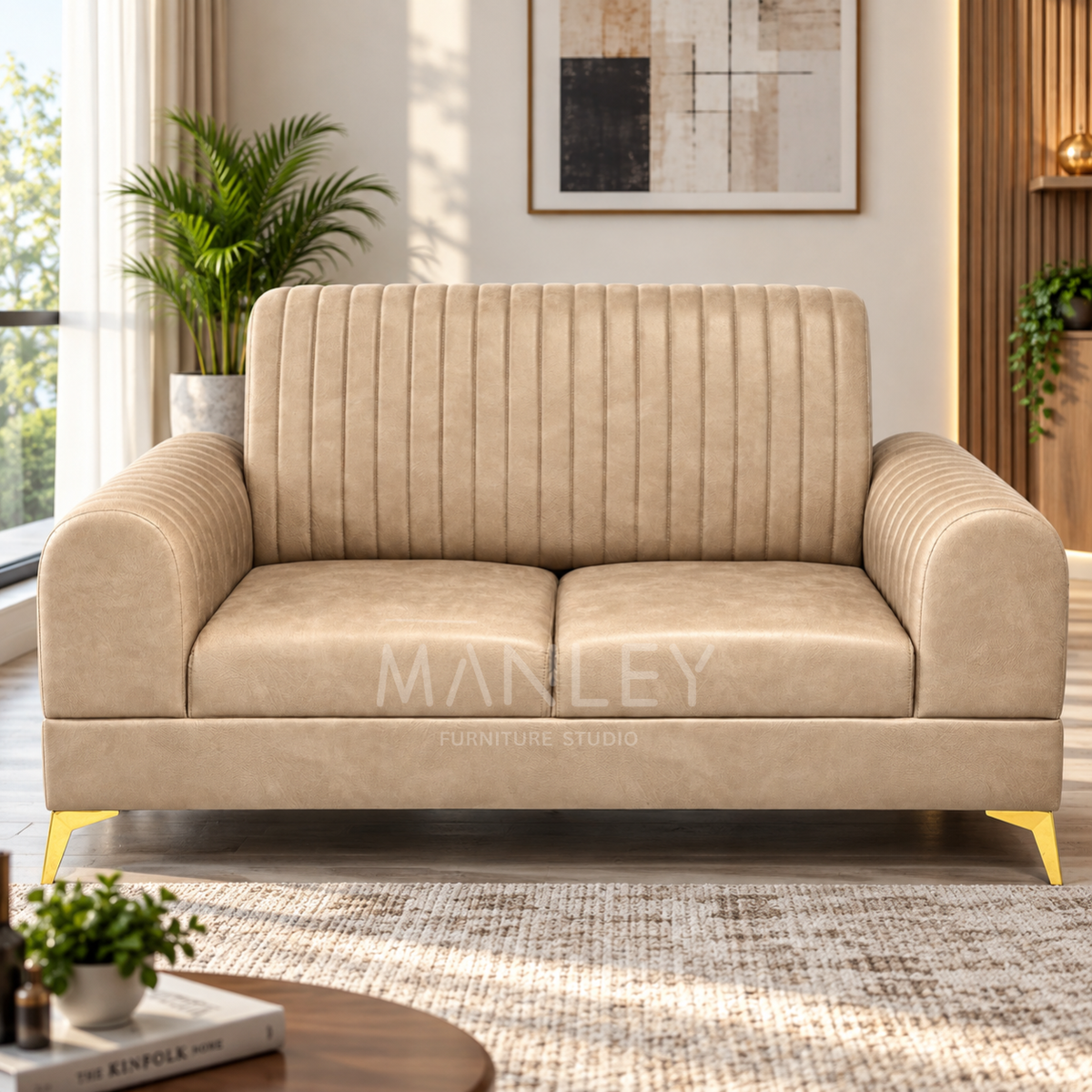 BOXER TWO 3+2 SOFA SET | SUEDE & REXINE MIX FABRIC