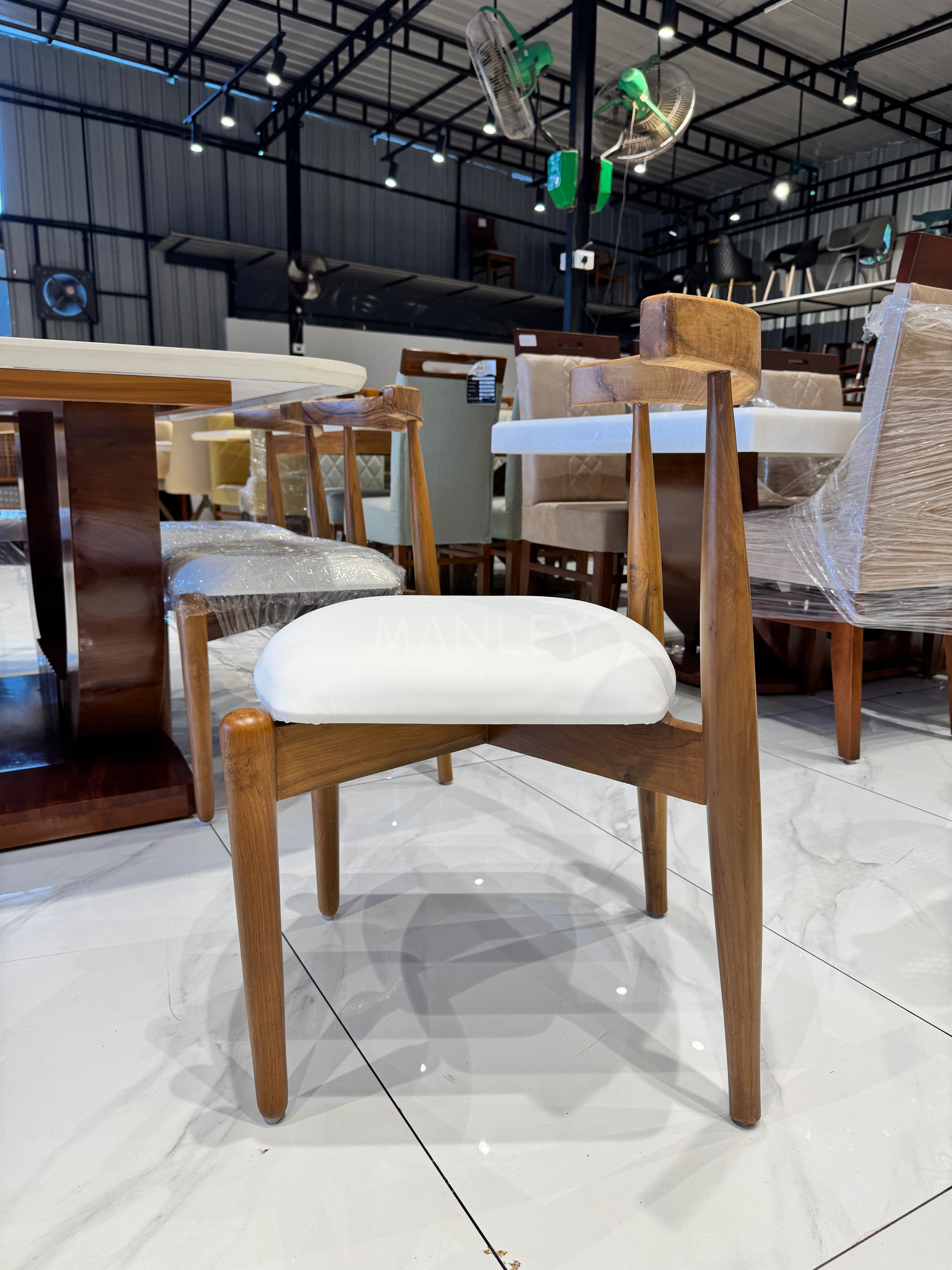 NEXUS PREMIUM CHAIR | TEAK WOOD & SUEDE FABRIC