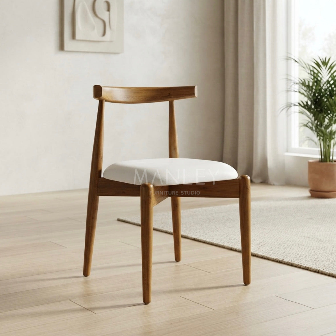 NEXUS PREMIUM CHAIR | TEAK WOOD & SUEDE FABRIC