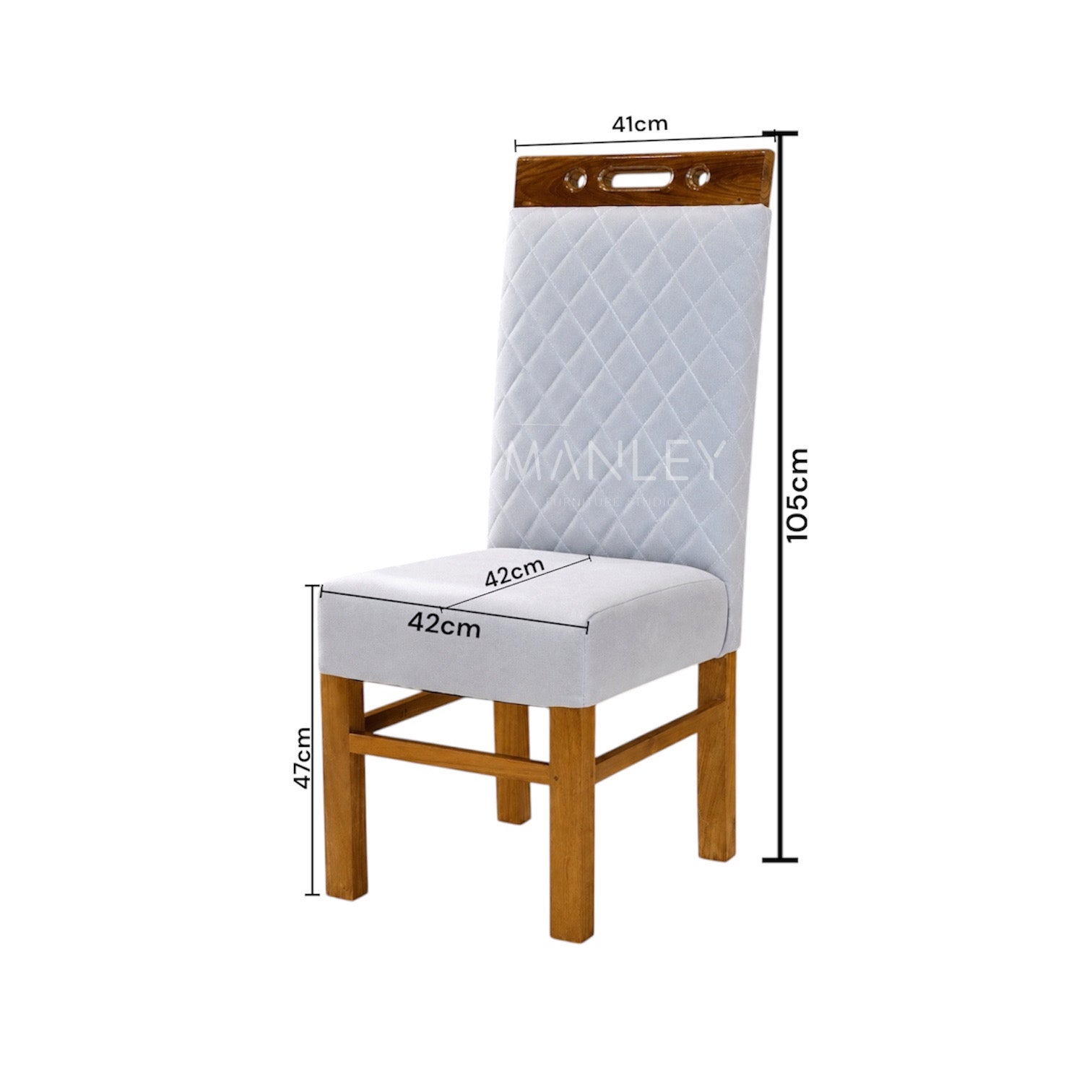 LINEA CHAIR TREATED MAHAGONY SUED FABRIC