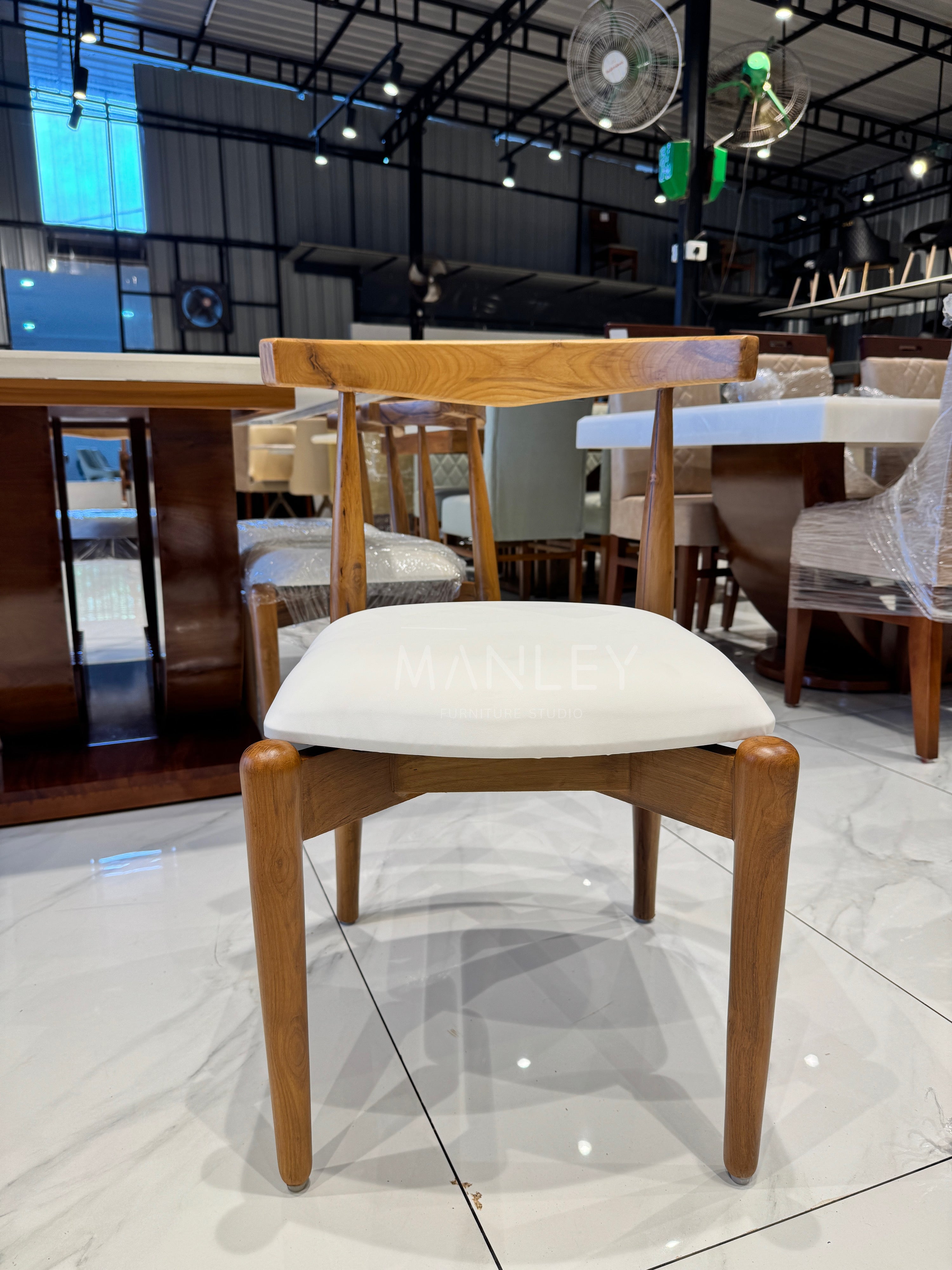 NEXUS PREMIUM CHAIR | TEAK WOOD & SUEDE FABRIC