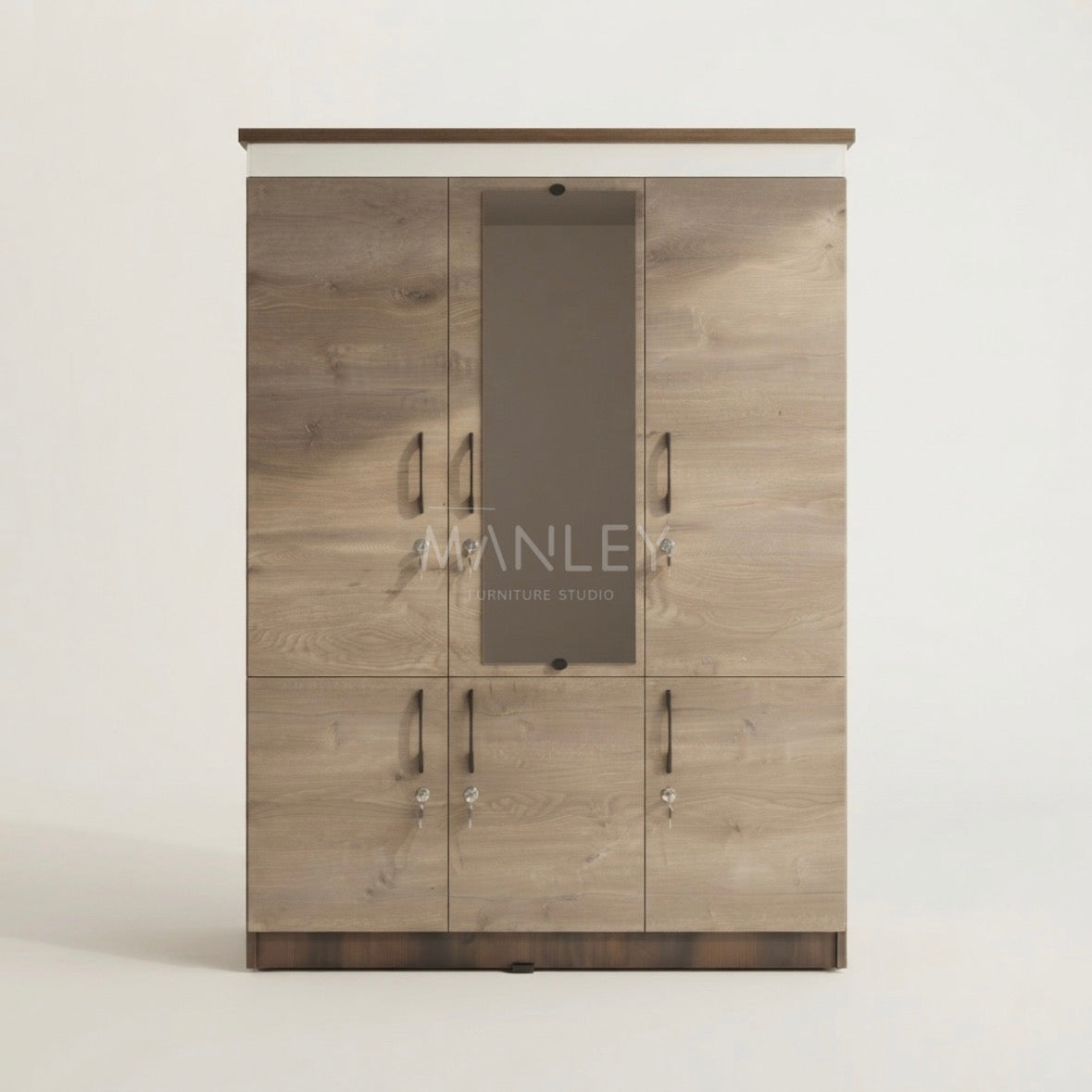 NYLON 3-DOOR WARDROBE | PARTICLE BOARD | GREY COLOUR