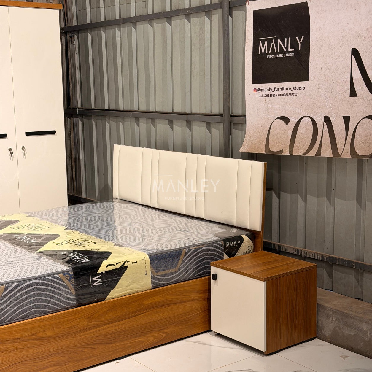 VERTEX 4-DOOR QUEEN SIZE BEDROOM SET | PARTICLE BOARD